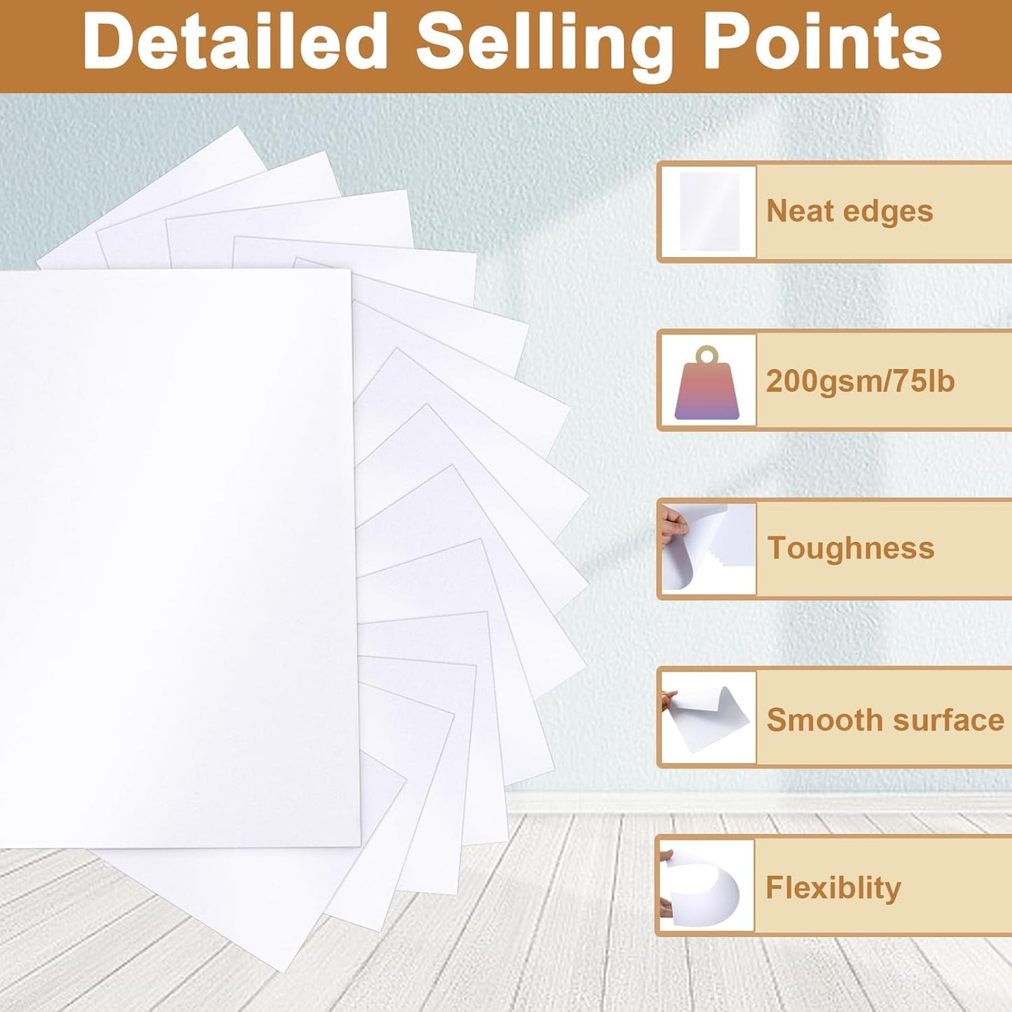 40 Sheets White Shimmer Cardstock 8.5 x 11 Scrapbooking Paper, 75lb Heavyweight Paper Card Stock for DIY Cards Making, Business Cards, Wedding Invitations, Menus, Anniversary Card