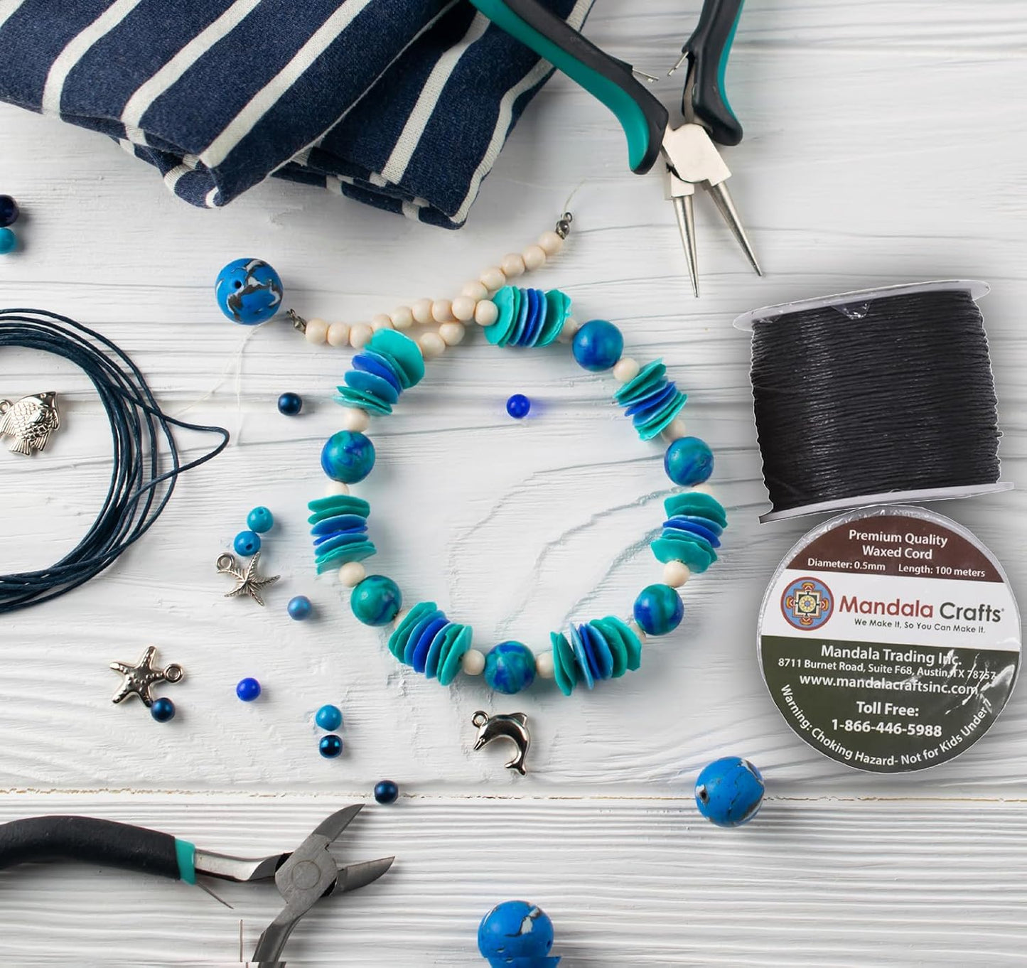 Mandala Crafts 0.5mm 109 Yards Hot Pink Cotton Waxed Cord for Jewelry Making Bracelet Cord Waxed String - Beading String Thread Jewelry Cords for Necklaces String