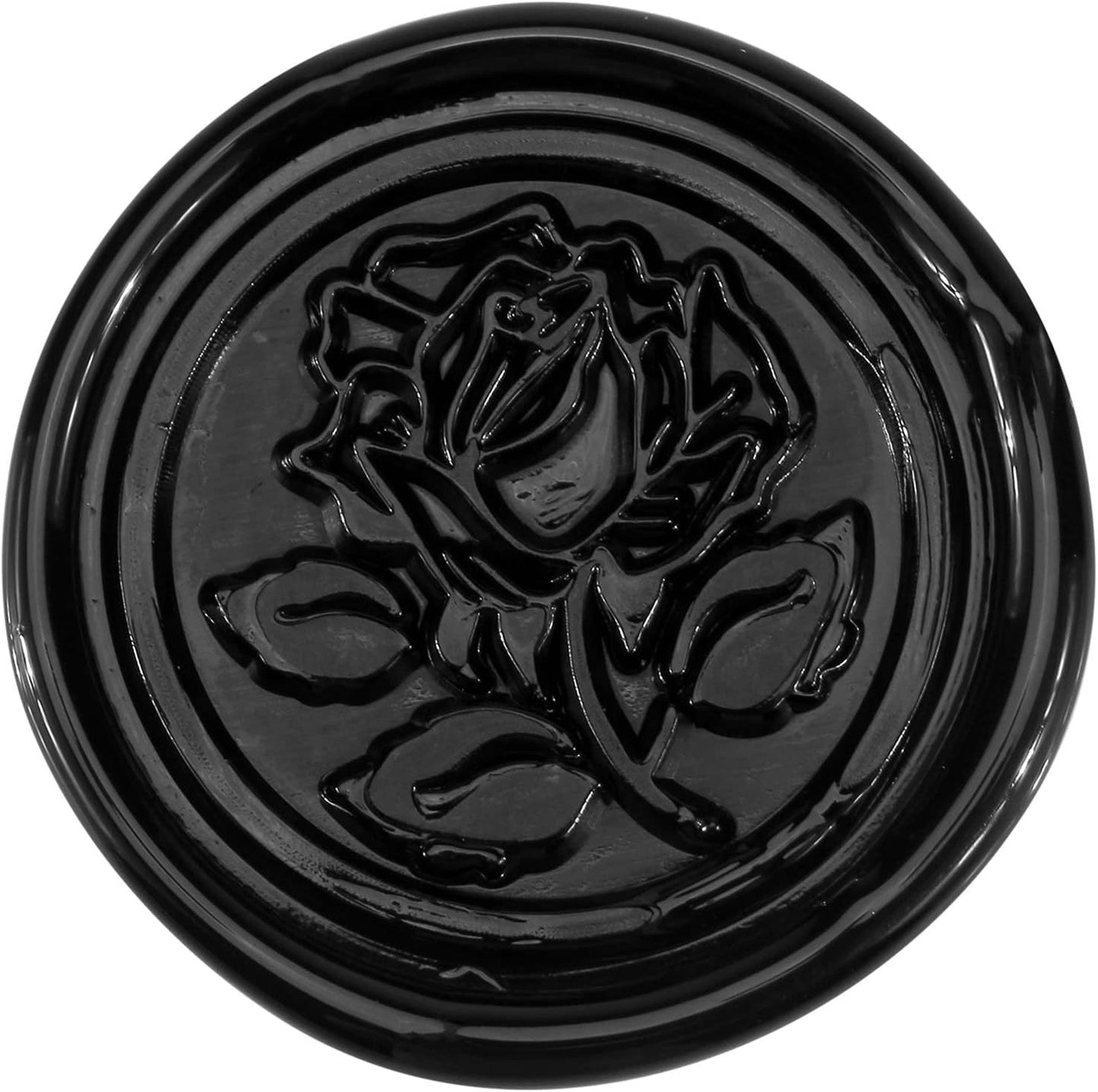 Yoption 5 Pieces Black Sealing Wax Sticks, Antique Totem Fire Manuscript Wax Seal Sticks with Wicks for Wax Seal Stamp (Black)