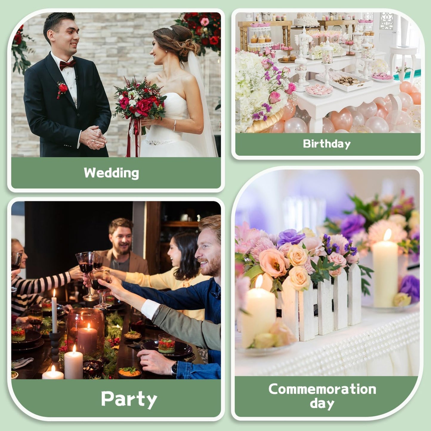 SupKing 8 Pcs Floral Foam Blocks 3.15" Round Green Wet Dry Flower Foam Florist Plant Foam for Fresh Artificial Flower Arrangements