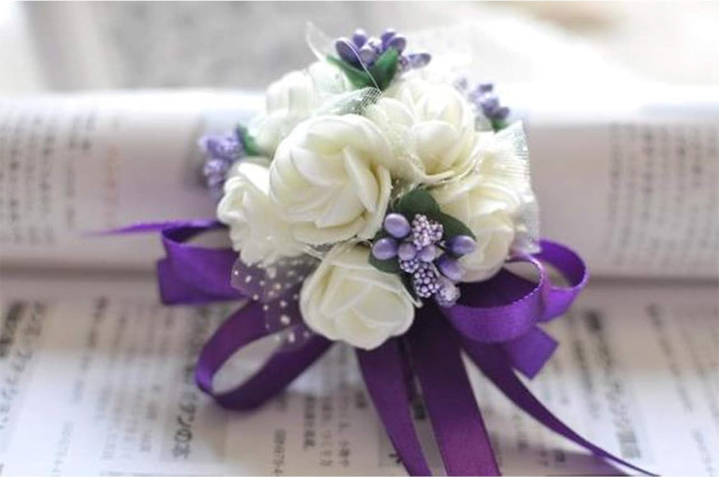 VATIN Double Face Bright Purple Satin Ribbon 3/8" Continuous 50 Yards,Purple Polyester Fabric Ribbon use for Bows Bouquet, Gift Wrapping, Floral Arrangement Wedding Decoration