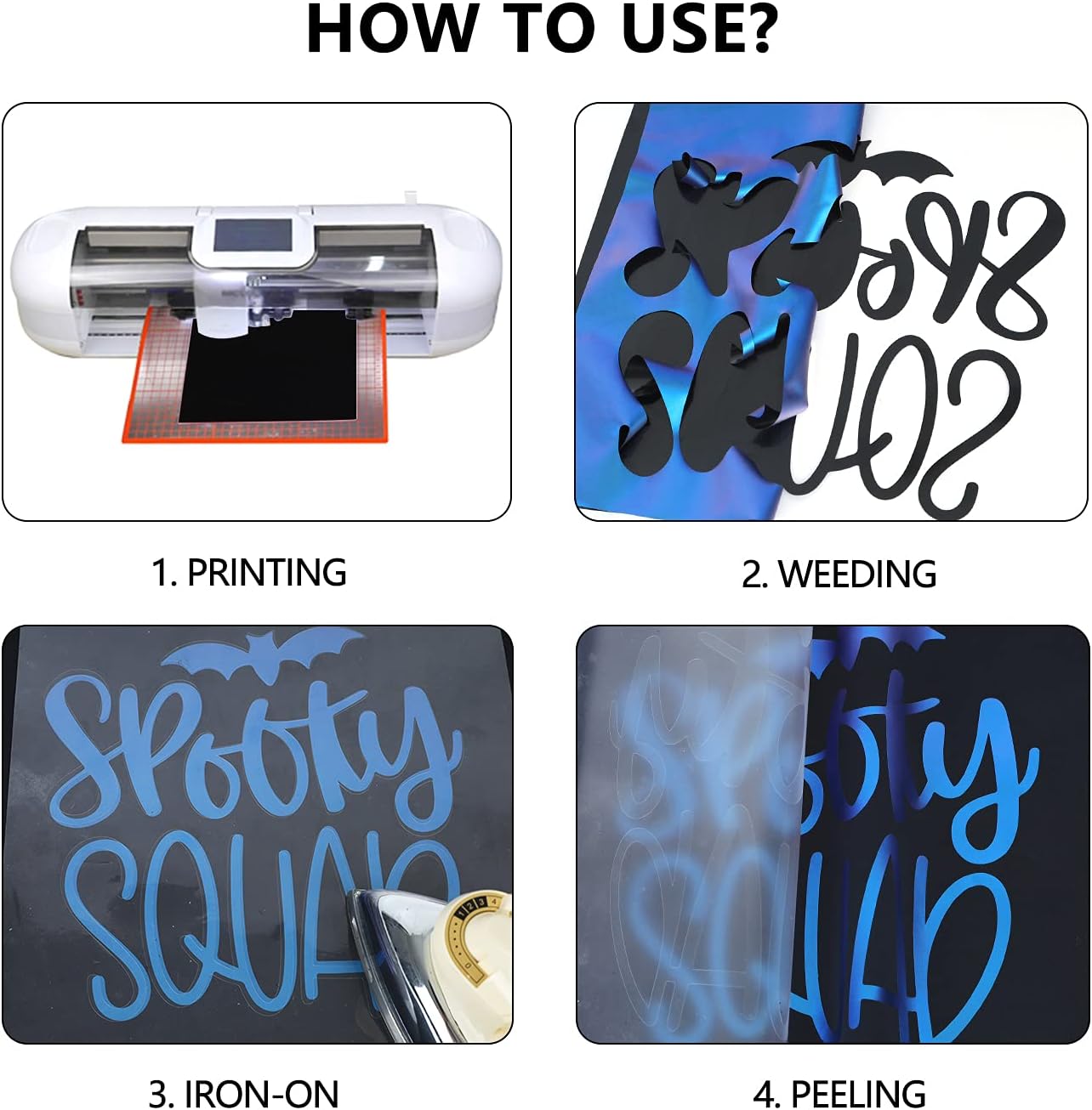 guangyintong Chameleon Heat Transfer Vinyl HTV Rolls, 12" x 8ft Blue to Purple Iron on Vinyl for T-Shirts, Changing Color HTV Vinyl for All Cutter Machines Easy to Cut & Weed for HTV DIY Design