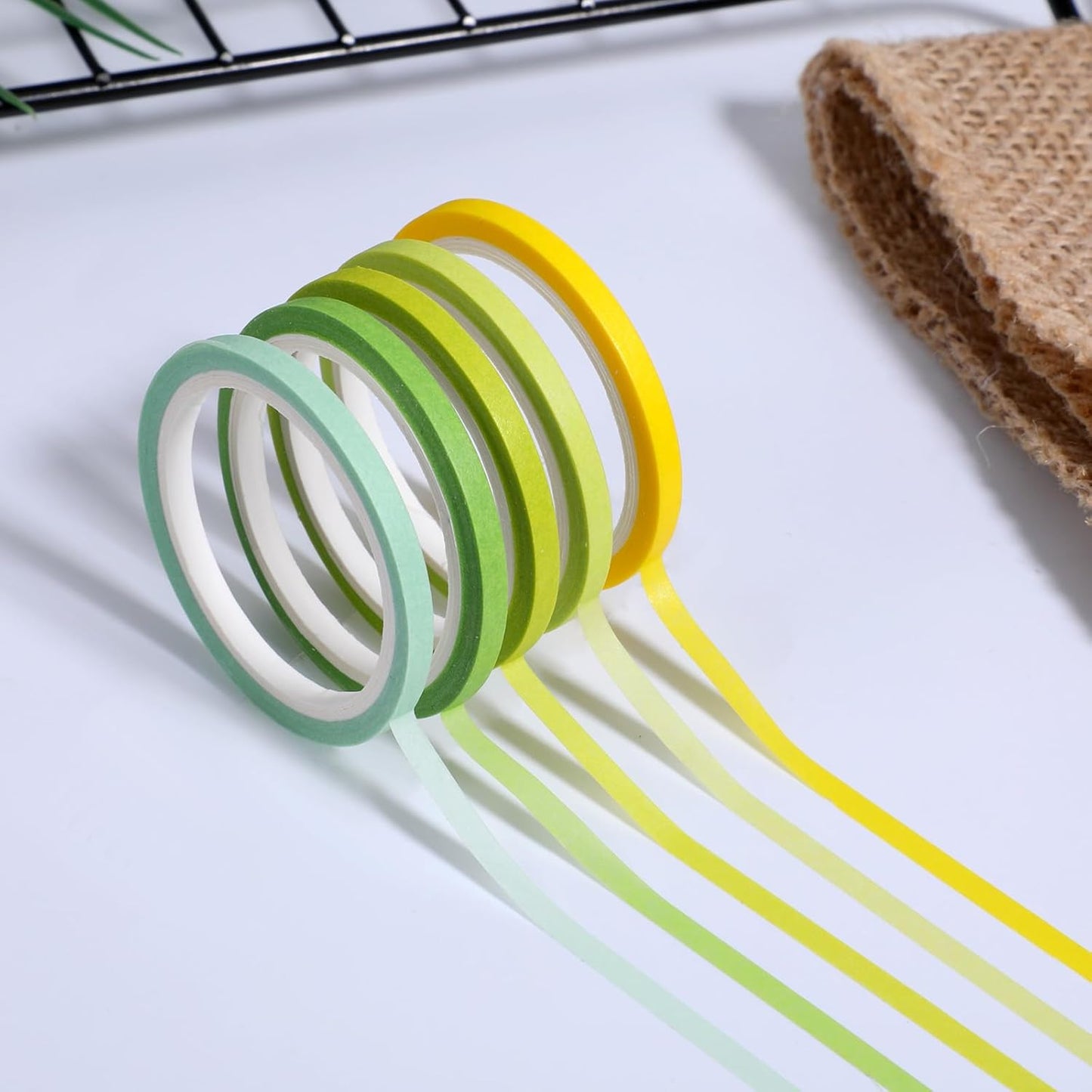 20 Rolls Rainbow Washi Tape Slim, 3mm Colorful Rainbow Pastel Washi Tape Set Skinny Thin Decorative Colored Washis Craft Tapes, Rainbows Colors Thin Decorative Tapes for Journal DIY Planner Craft