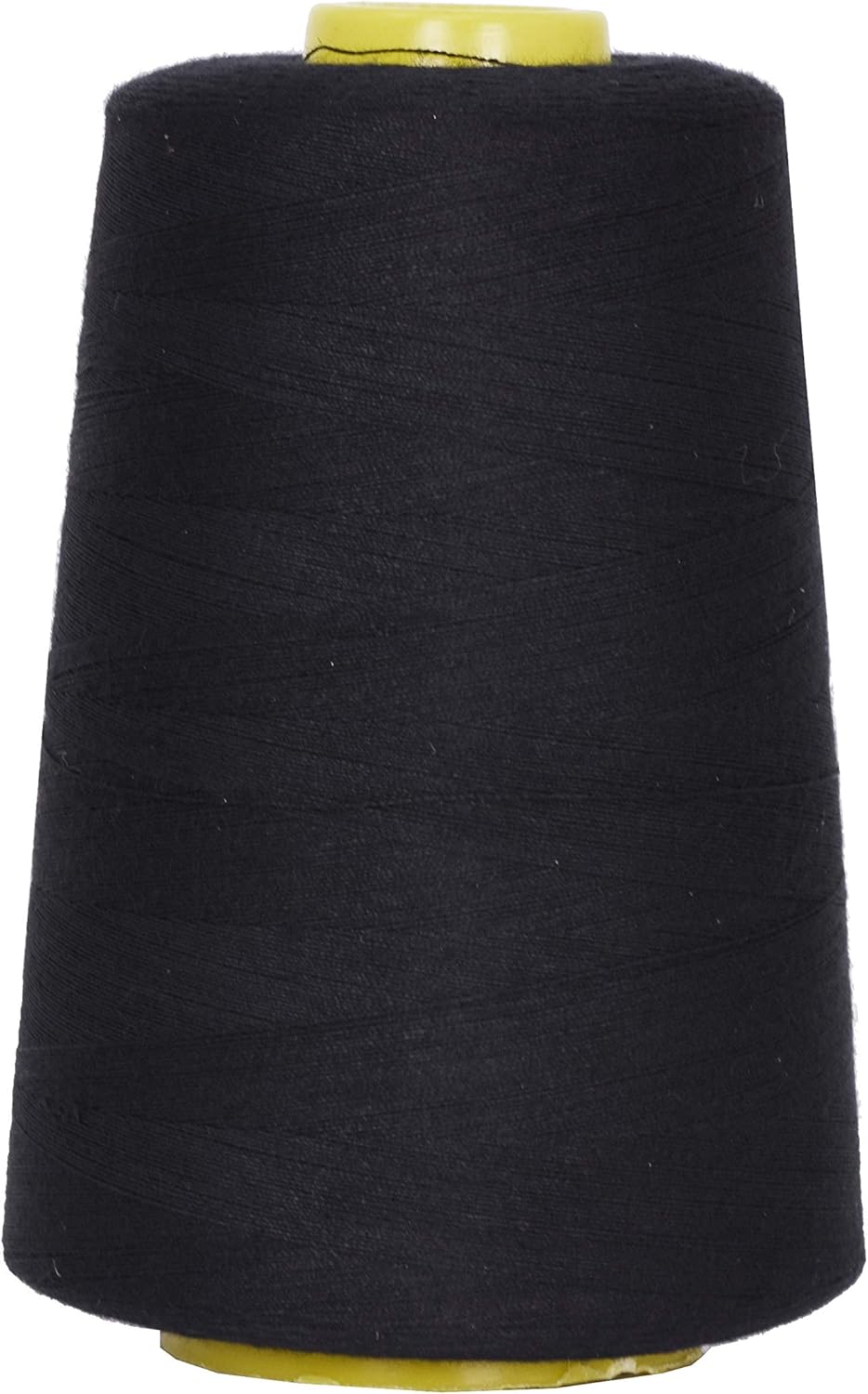 Mandala Crafts 4 Pack of Serger Threads Cones Spools - 40S/2 24000 Yards Polyester Black Threads for Sergers Machine and Overlock Quilting Sewing Machine