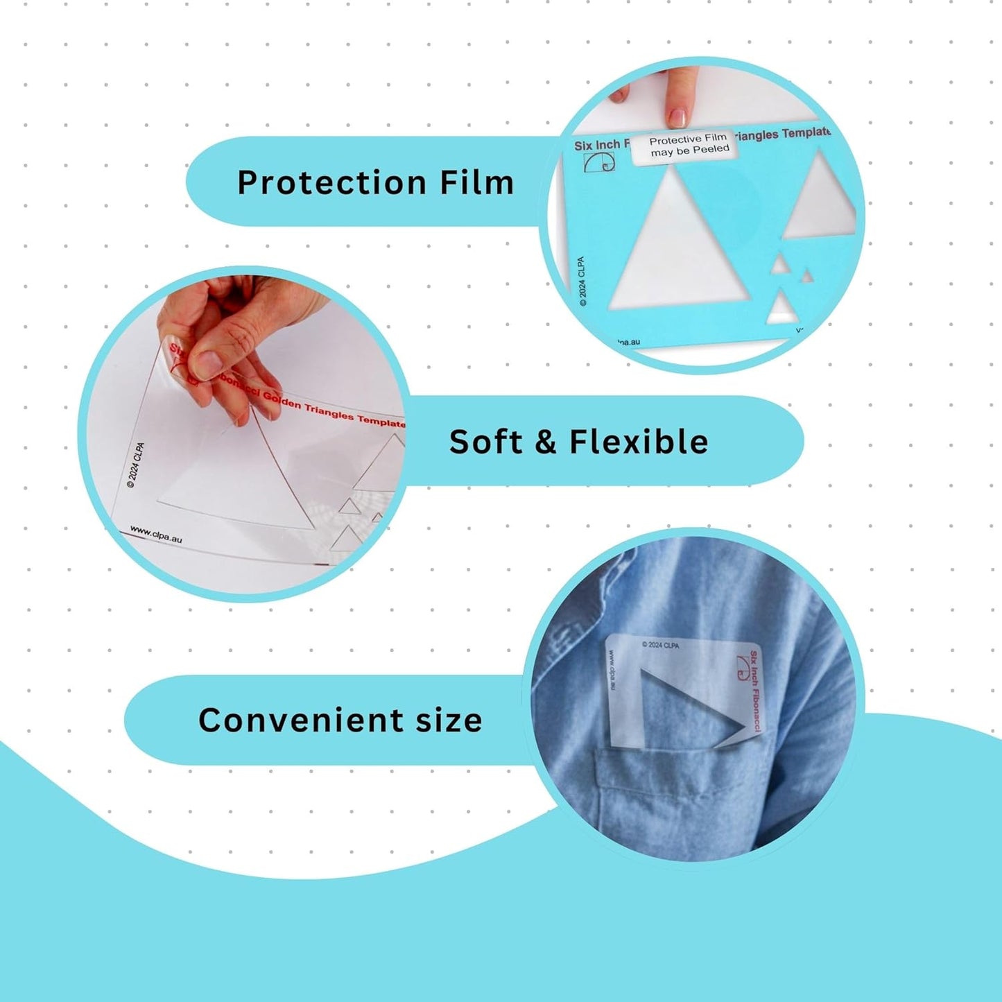 Triange Stencil Template for Drawing and Drafting: A Fibonacci-Inspired Triange Drawing Tool for Artists Allows The Simple Application of The Golden or Divine Ratio for Artistic Design