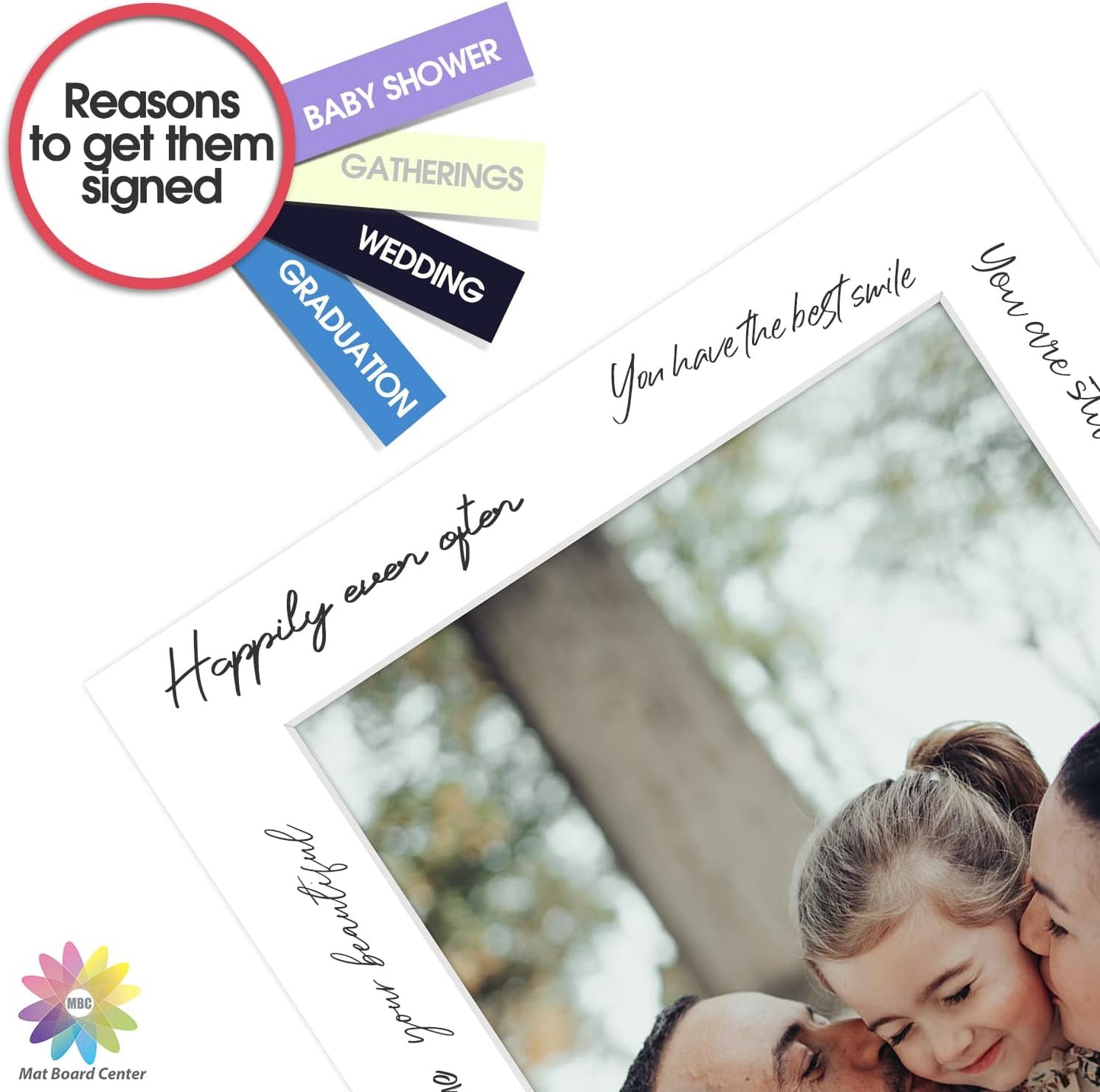 Mat Board Center, Pack of 20, 16x20 for 12x16 White Photo Picture Mats - Acid Free, 4-ply Thickness, White Core - for Pictures, Photos, Framing