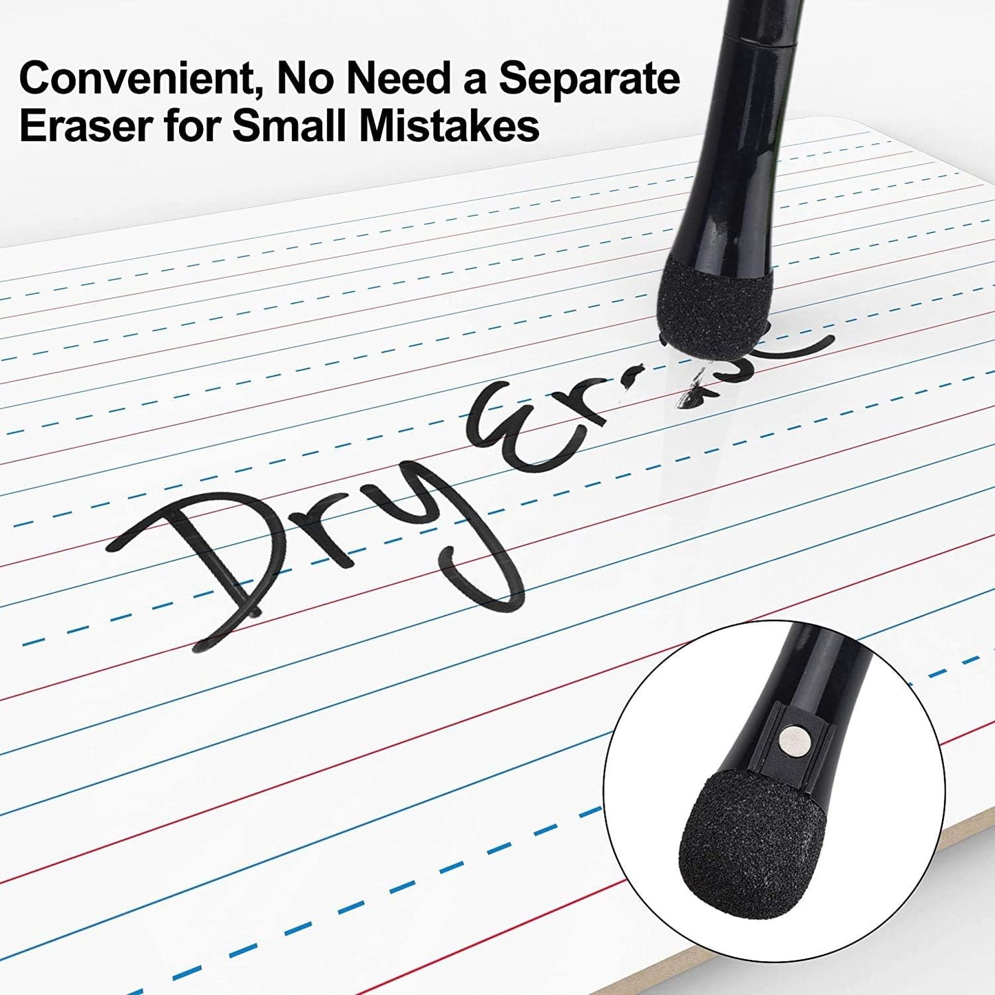 Magnetic Dry Erase Markers, (8 Pack) Dealkits Low Odor White Board Markers Whiteboard Markers with Erasers for Kids Teacher Supplies for Classroom Work on White Board, Calender, Fine Tip Point