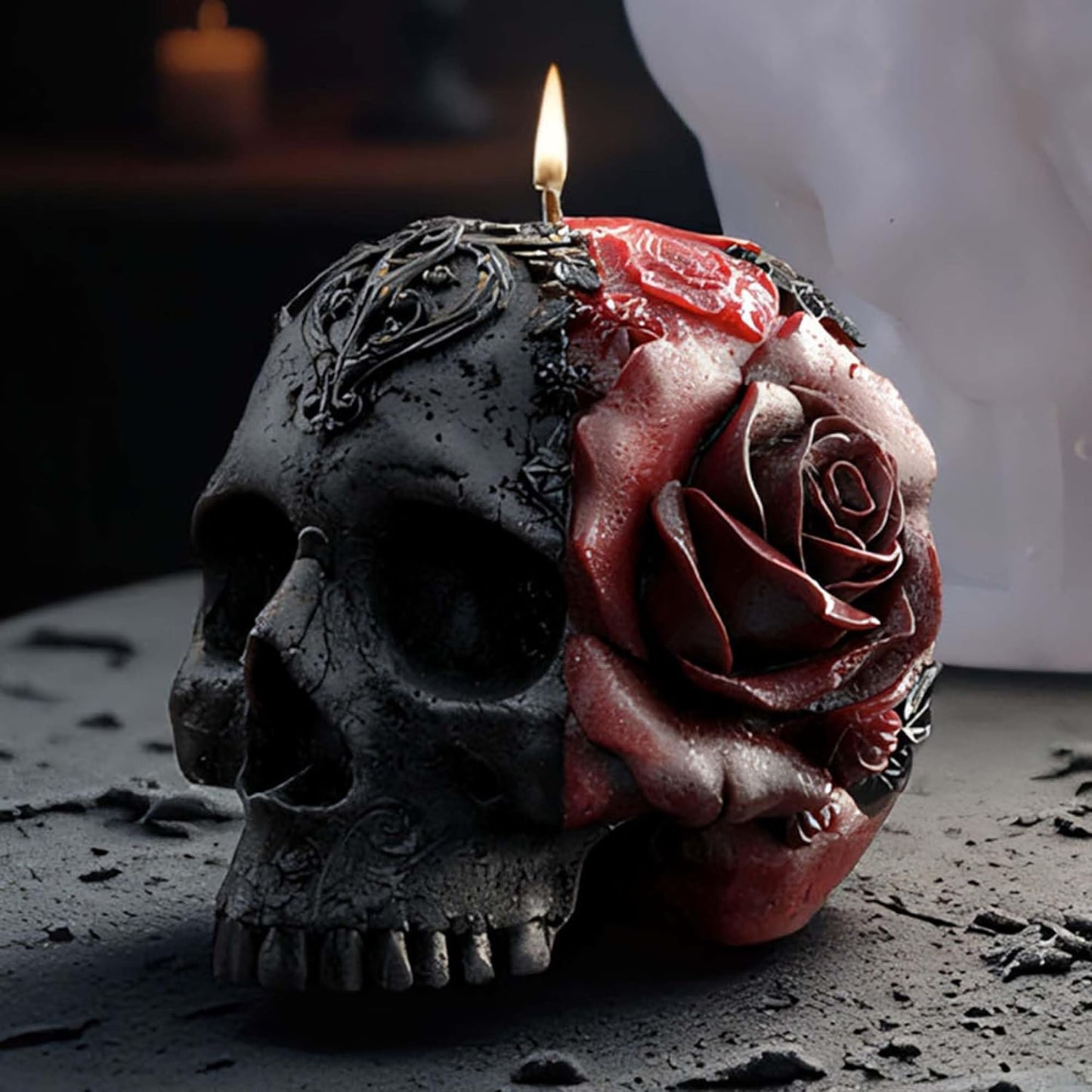 Halloween Skull Hand Ghost Cylinder Molds Silicone Wave Spiral Candle Mold - Silicone Resin Casting Molds for Candle & Resin & Soap Craft Supplies