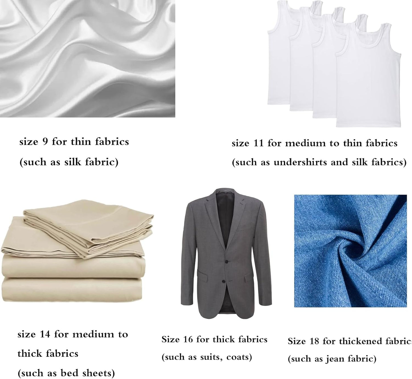 YICBOR Sewing Machine Needles, Universal Regular Point Flat Shank Sewing Needles HAX1 130/705H Compatible with Singer, Brother, Janome, Pfaff and Other Brand Sewing Machine (Purple Size 14-2pack)