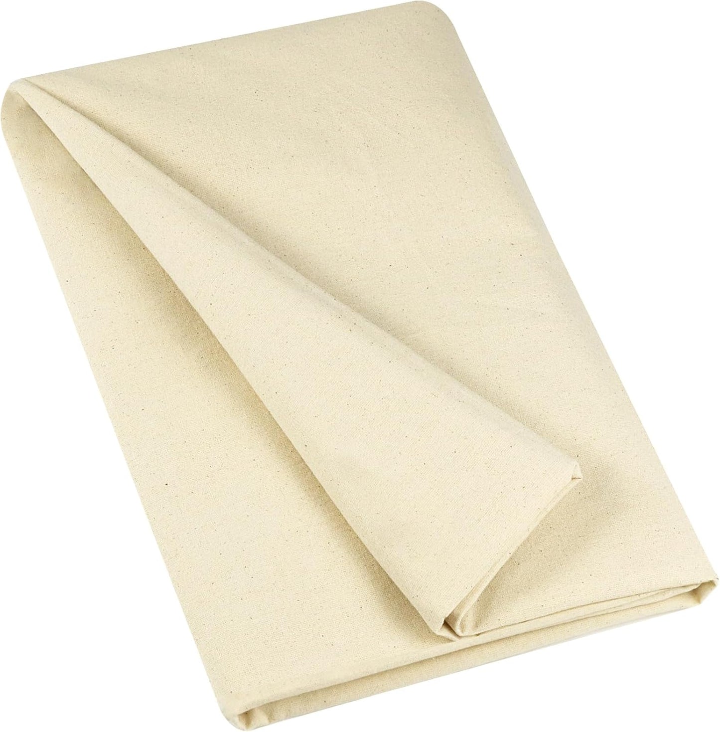 HOTGODEN Medium Weight 100% Cotton Muslin Fabric: 63 inch x 2 Yards Unbleached Muslin Linen Fabric Material for Sewing Material Apparel Cloth