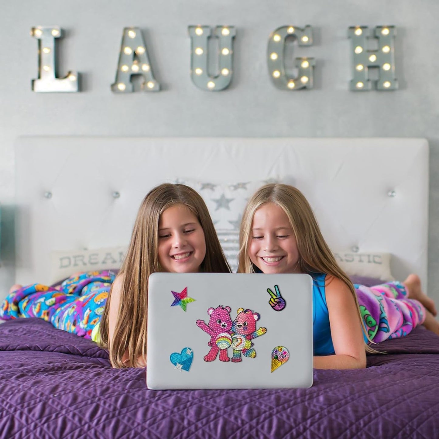 StickerBeans® Rhinestone Stickers – 1st Edition Collection 12-Pack, 2” x 2” Unique Sparkly Cut-to-Shape for Collecting, Trading, Decorating Laptops, Phone Cases, Scrapbooks, for Kids & Teens