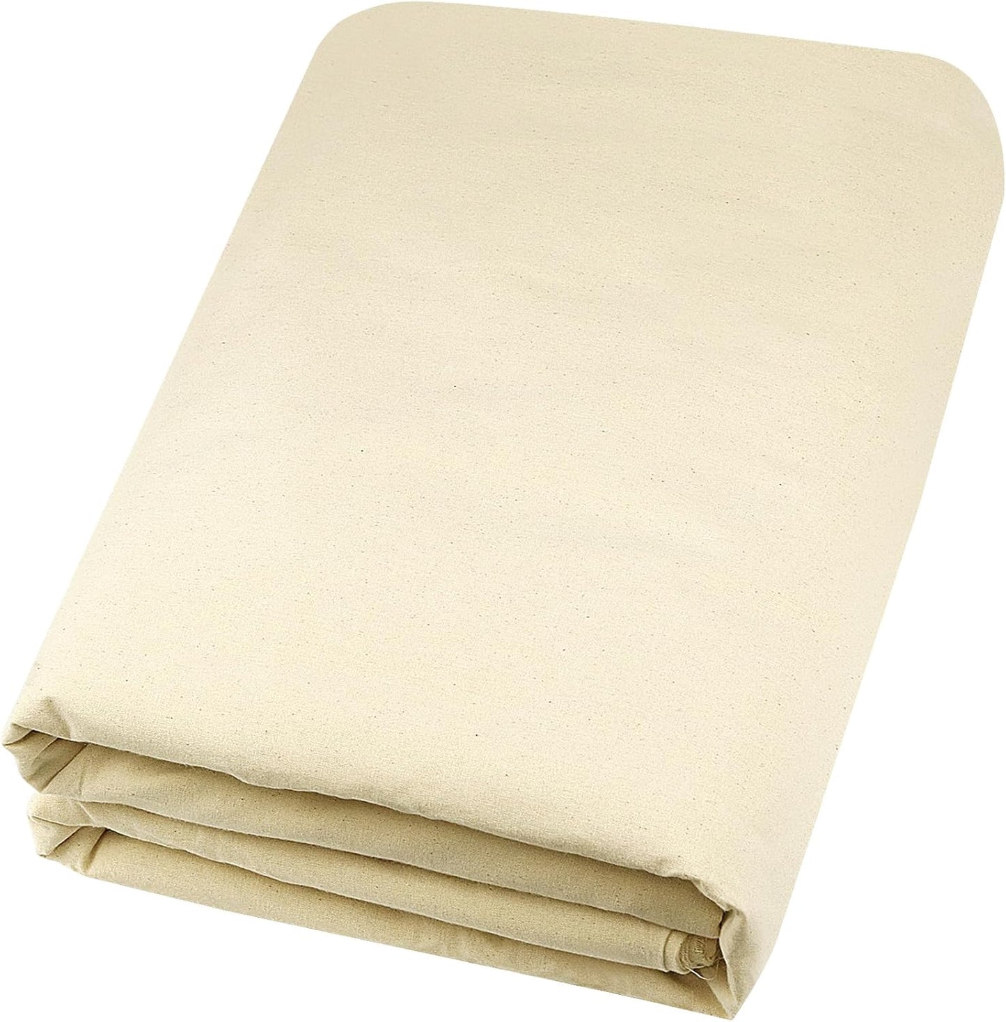 HOTGODEN Medium Weight 100% Cotton Muslin Fabric: 63 inch x 10 Yards Unbleached Muslin Linen Fabric Material for Sewing Material Apparel Cloth