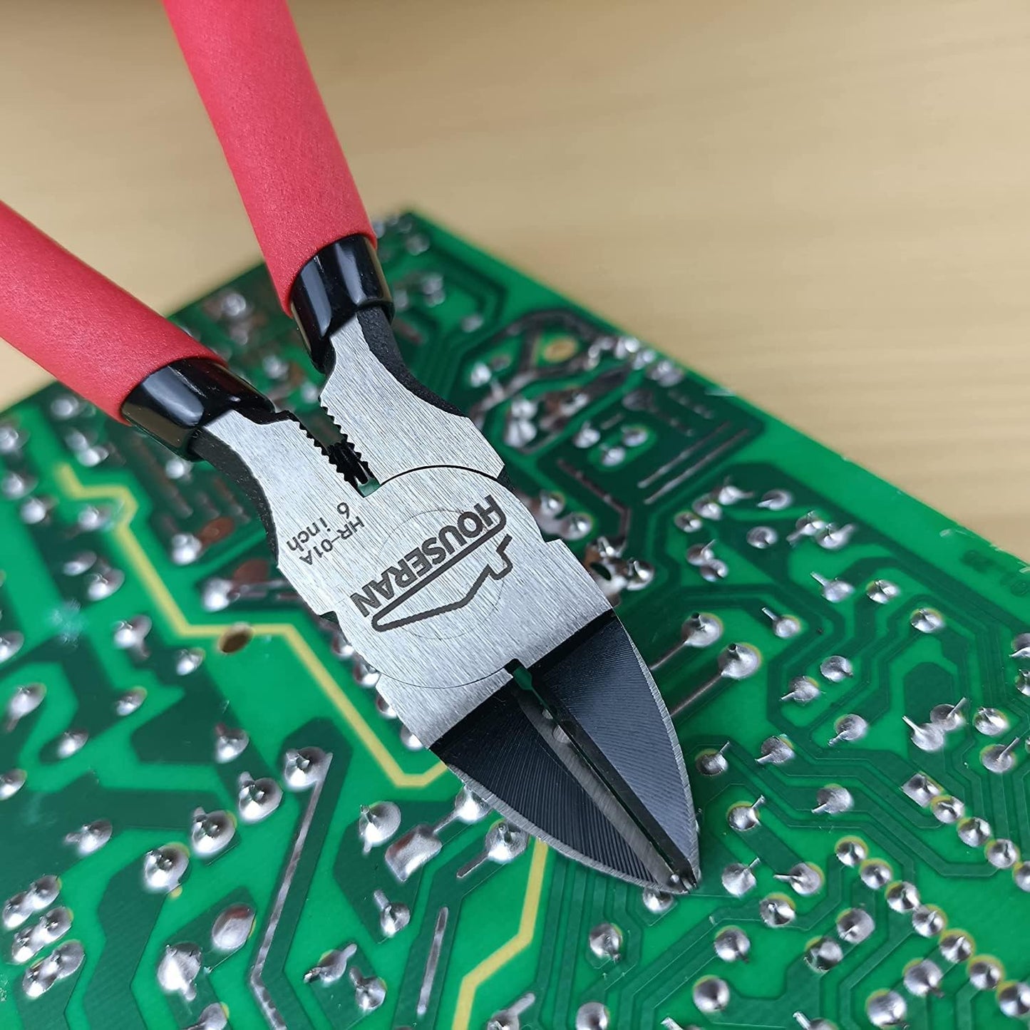 Wire Cutters, 5 PACK, 6" Wire Cutter Set, HOUSERAN Side Cutters Flush Cut Pliers, Diagonal Cutting Pliers with 2 Layers Non-slip Handle, Spring Loaded Wire Cutters for Jewelry Making, Crafts, Zip Tie