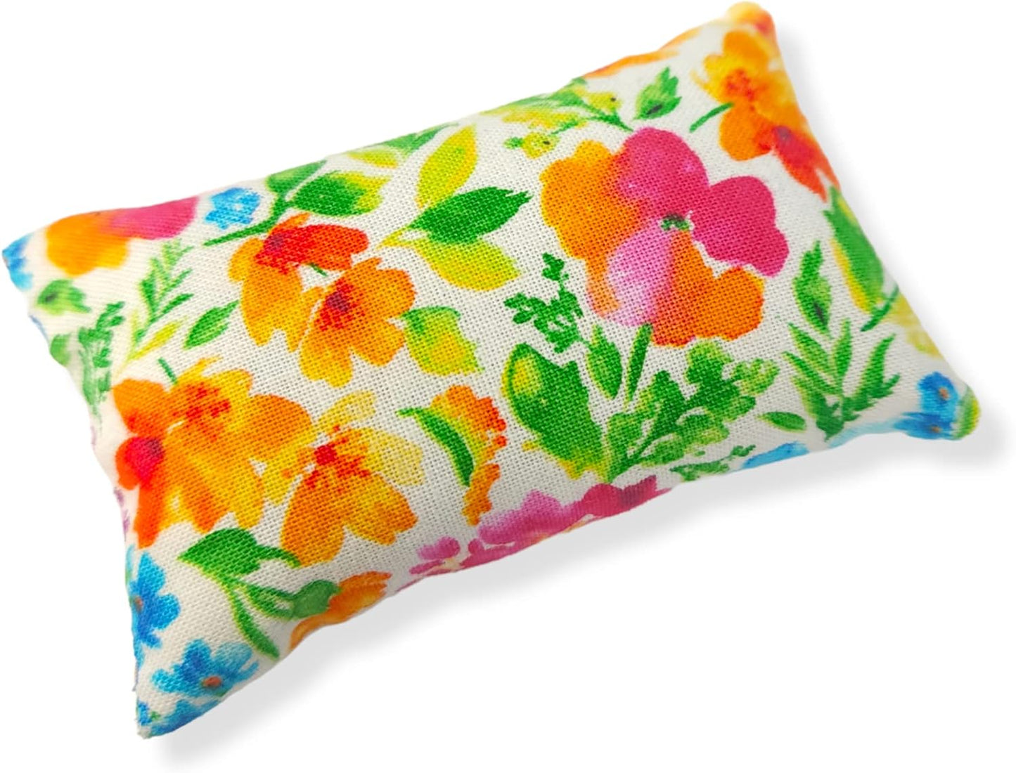 Emery Sewing Pincushion Filled with Abrasive Emery Sand - Handmade in USA (2"x3", Pink & Orange)