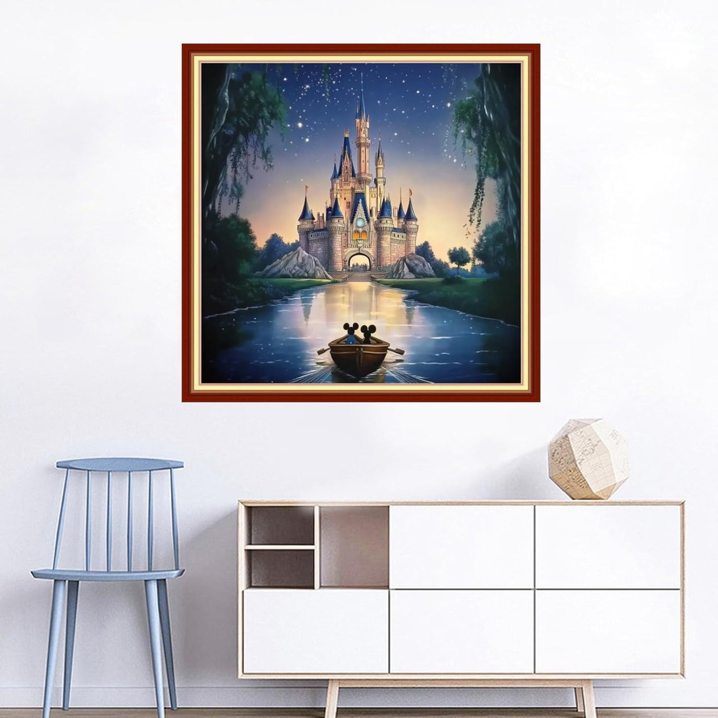 Joyhoor Cross Stitch Kits for Beginners Stamped Cross-Stitch Supplies Needlework preprint Embroidery Kits for Adults DIY Needlepoint Kits Embroidery Patterns 11CT-Dream Castle 18x18 inchs