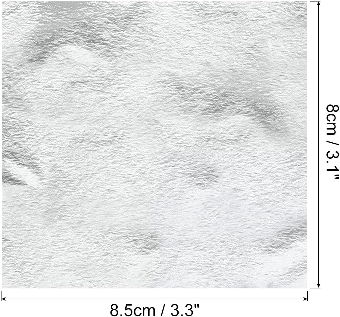 MECCANIXITY Gold Leaf Foil Sheet, Silver Leaf Papers, 3.3 Inch x 3.1 Inch for Art Decoration, Sculptures, Painting, Pack of 150 Pcs