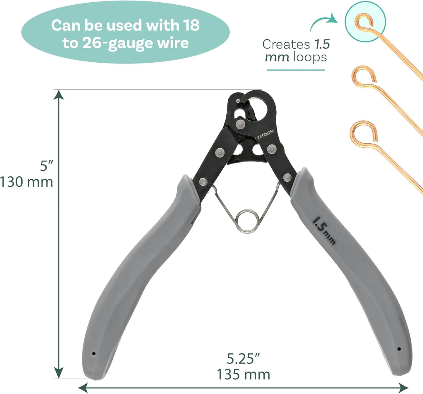 The Beadsmith One Step Looper – Create and Trim Consistent 1.5 mm Loops for Jewelry, Use With 18-26g Craft Wire