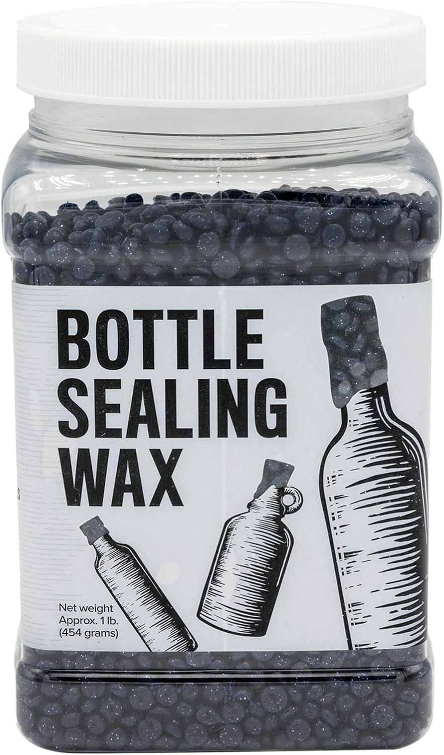 Blended Waxes, Inc. Bottle Sealing Wax, Pastille Wax Seal Beads For Wine, Beer, and Liquor Bottle Sealing, Seals Between 25-30 Bottles, 1 lb, Blue Metallic
