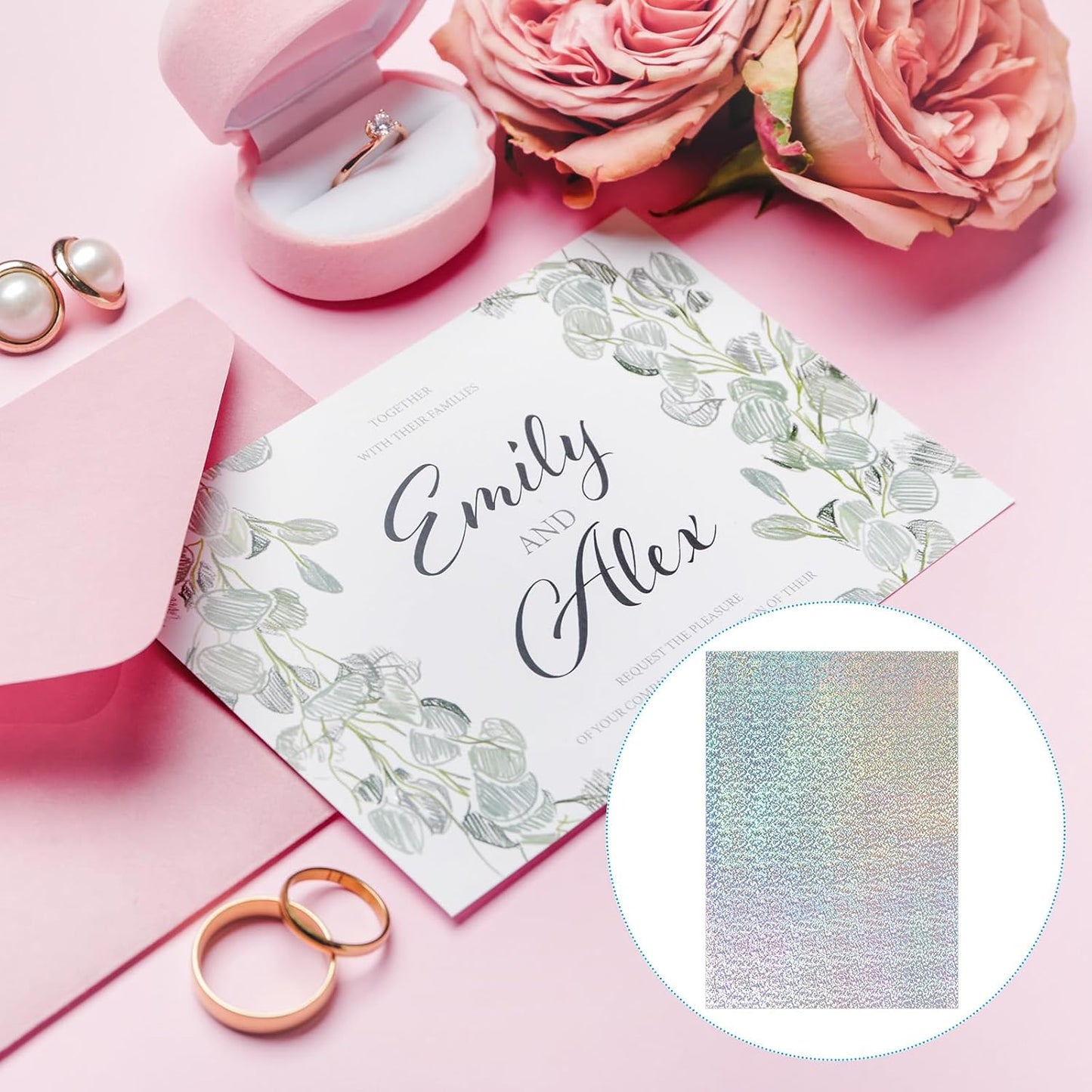 PATIKIL 11.7x8.3" Hot Stamping Foil Paper Sheet, 20 Sheets A4 Heat Transfer Hot Stamping Paper Foil for Leather DIY Logo Decor Craft Gift Package Scrapbook Card, Laser Spot Silver