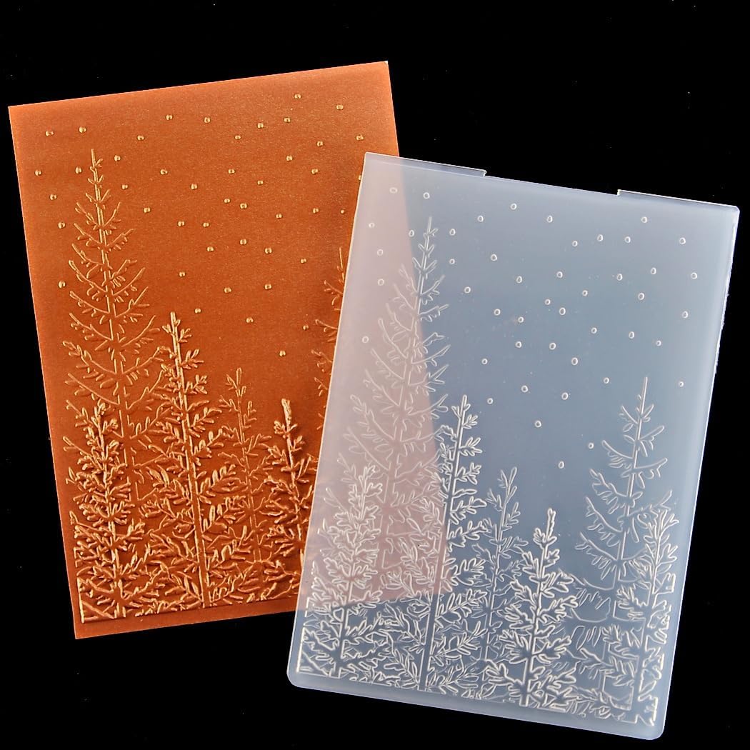 Kwan Crafts 3D Tree Woodland Background Plastic Embossing Folders for Card Making Scrapbooking and Other Paper Crafts 3050933