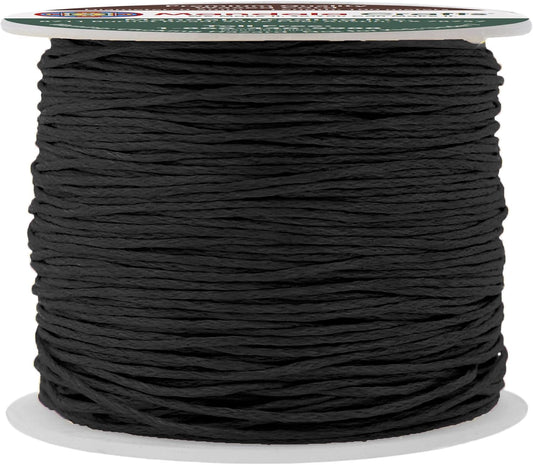 Mandala Crafts 0.5mm 109 Yards Black Cotton Waxed Cord for Jewelry Making Bracelet Cord Waxed String - Beading String Thread Jewelry Cords for Necklaces String