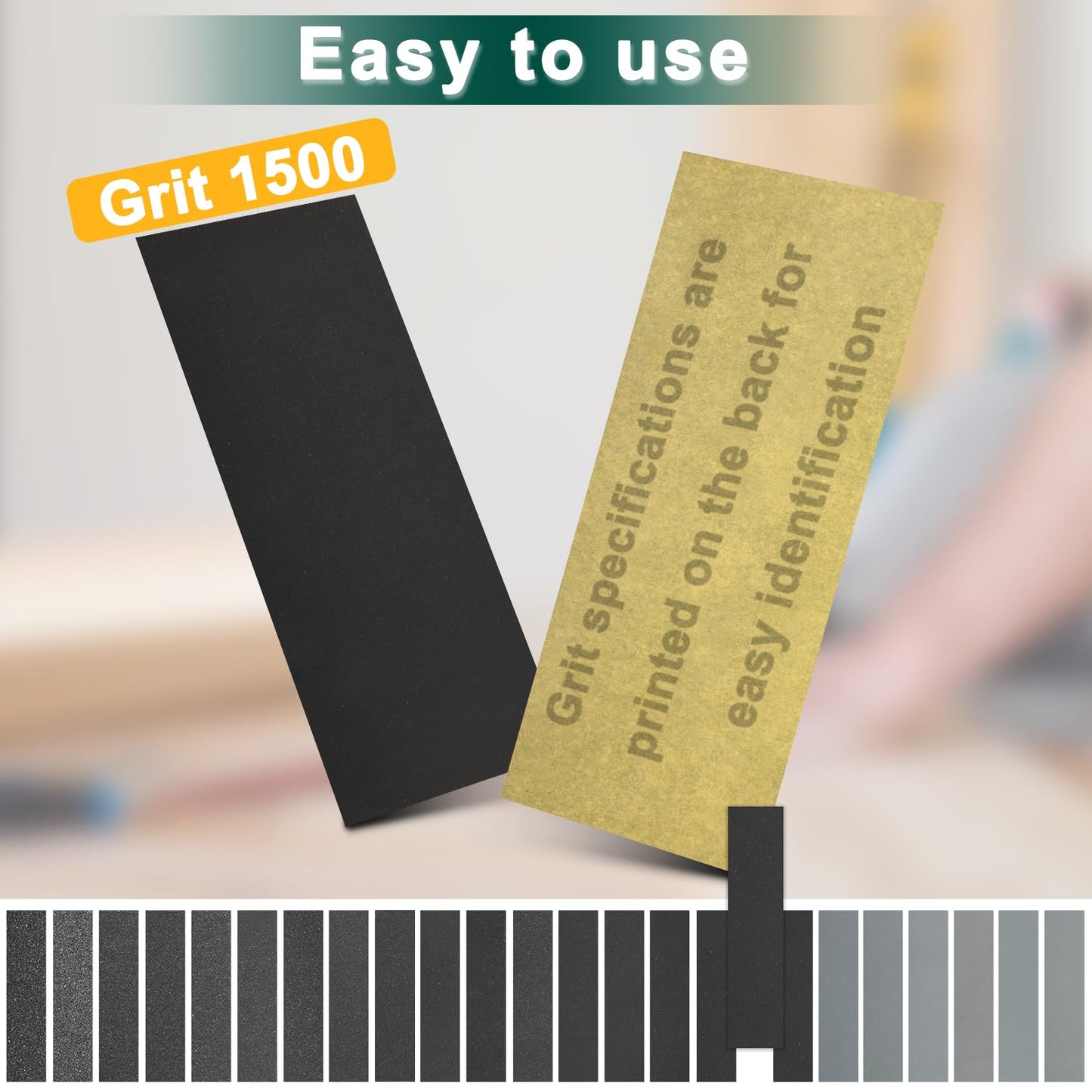 20PCS Sand Paper 1500 Grit Sandpaper Sheets, 9 x 3.6 Inch Wet Dry Sandpaper Sheets, Sand Paper for Metal, Wood Furniture, Automotive and Crafts