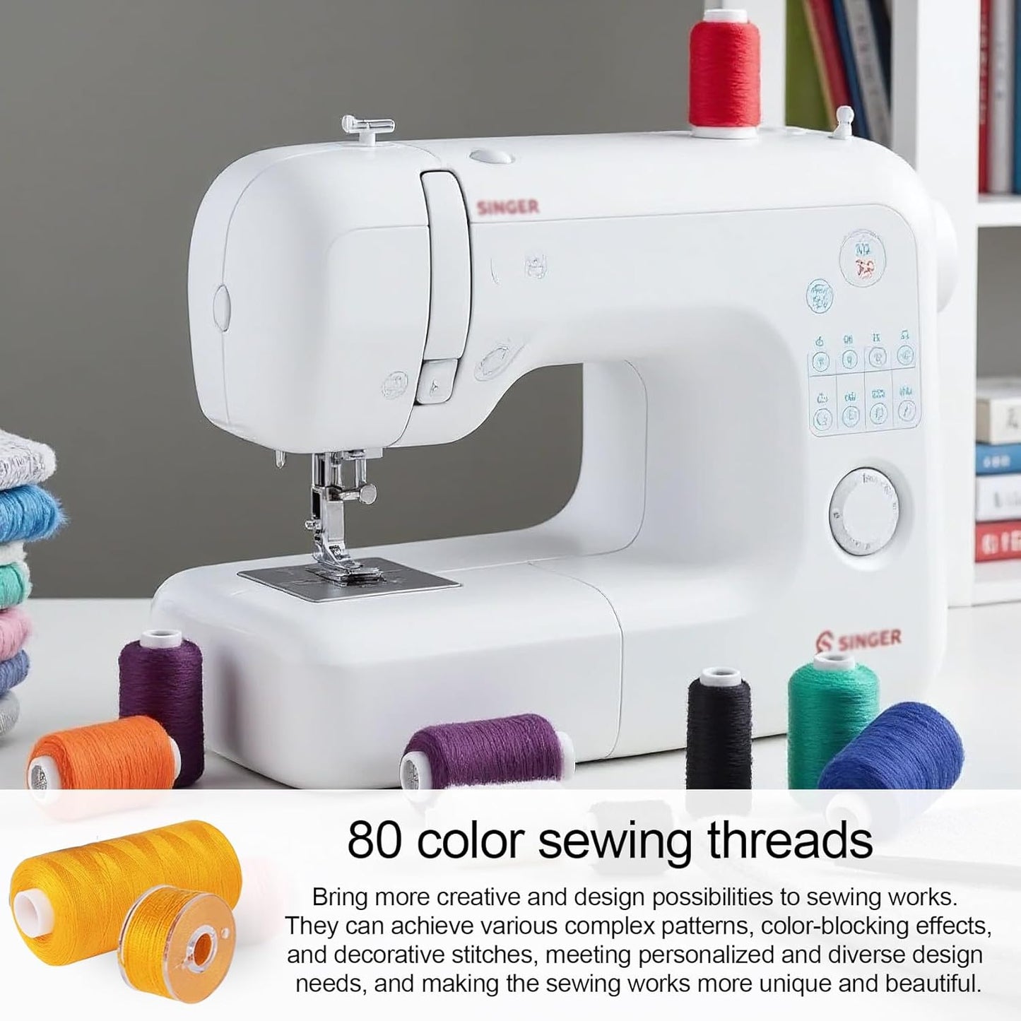 184 Pcs 80 Color Thread for Sewing Machine, 500 Yard Sewing Machine Thread & Prewound Bobbins Size A, Sewing Threads for Sewing Machine Hand DIY Beginners, Stitching, Home