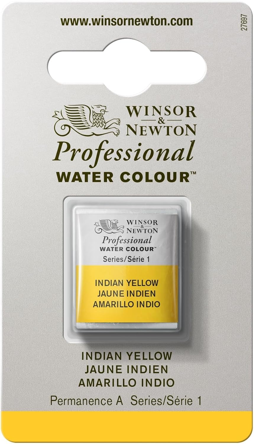Winsor & Newton Professional Watercolor, Half Pan, Indian Yellow