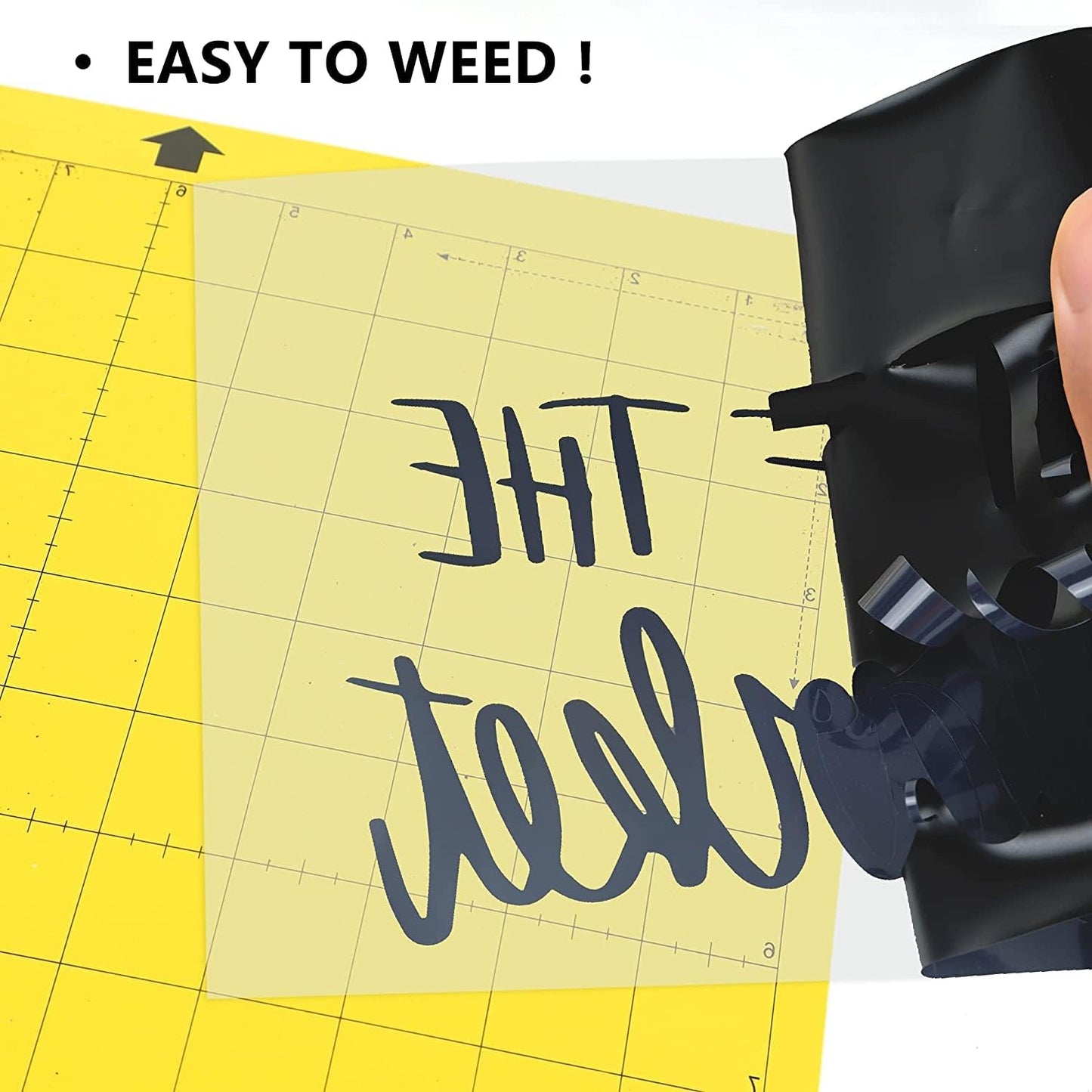 HTV Iron on Vinyl 12Inch by 12ft Roll Heat Transfer Vinyl for T-Shirt HTV Vinyl Rolls for All Cutter Machine - Easy to Cut & Weed for Heat Transfer Design (12ft, Black)