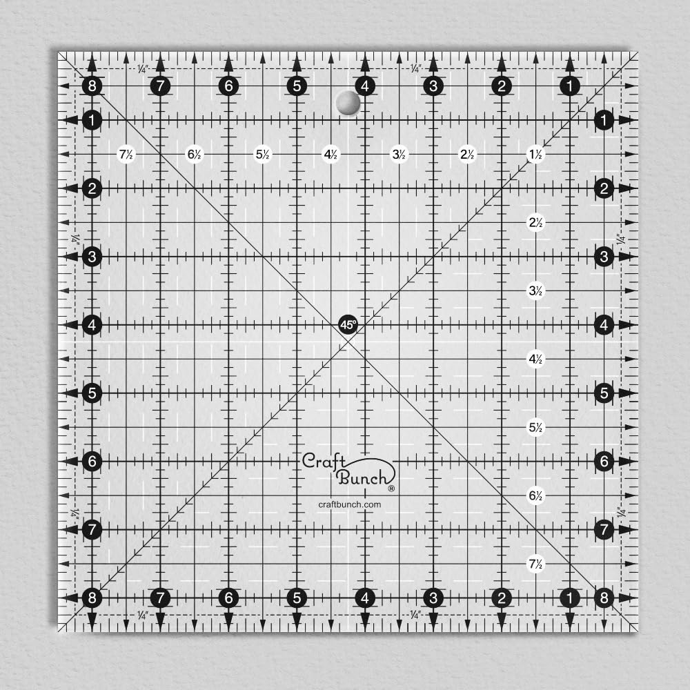 Non-Slip Square Quilt Template Ruler (8.5" x 8.5")