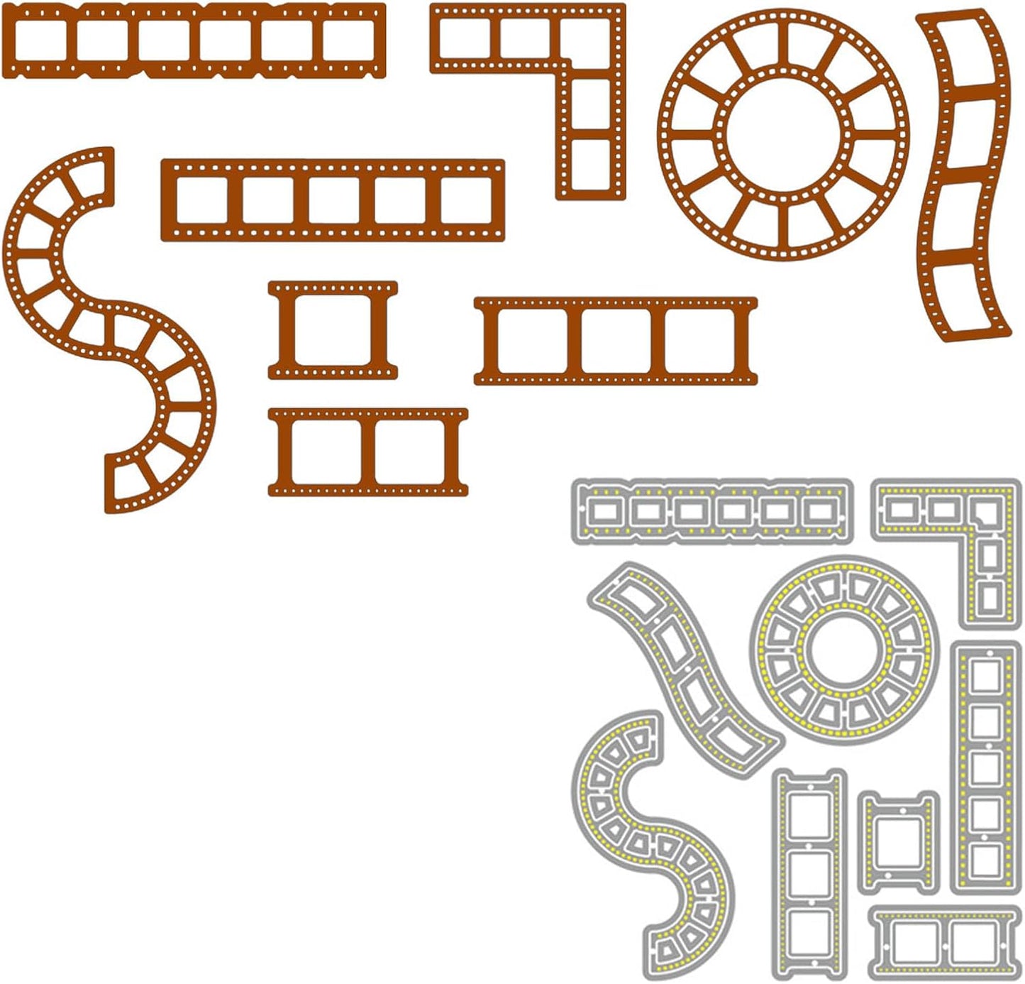 Cutting Dies Metal Stencils Scrapbooking Tools DIY Embossing Template for Paper Card Making Album Arts Crafts Supplies (Films-8.2x7.5cm)