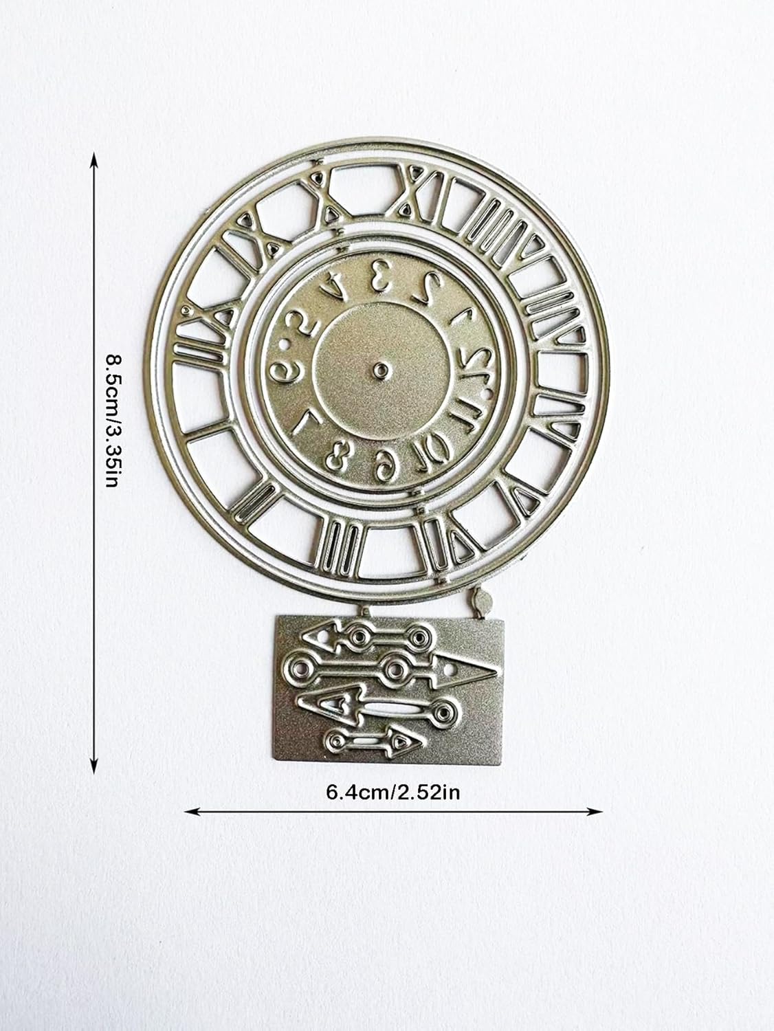 Festivals Metal Cutting Die for Scrapbooking, Christmas Cut Stencils for DIY Scrapbook Photo Album Decorative Paper Card, Card Making Supplies, Embossing (The Clock 3.3 x 2.5 in)