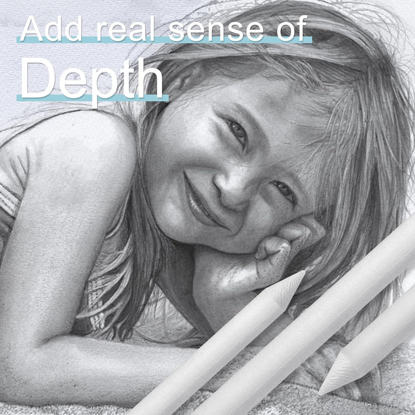 Jeimier 12 Pcs Blending Stumps for Drawing, Tortillions Blending Sticks for Beginner Drawing, Art Blenders, Blending Tools Paper Stumps for Shading Completed, Blending Pencil for Sketching, Softness