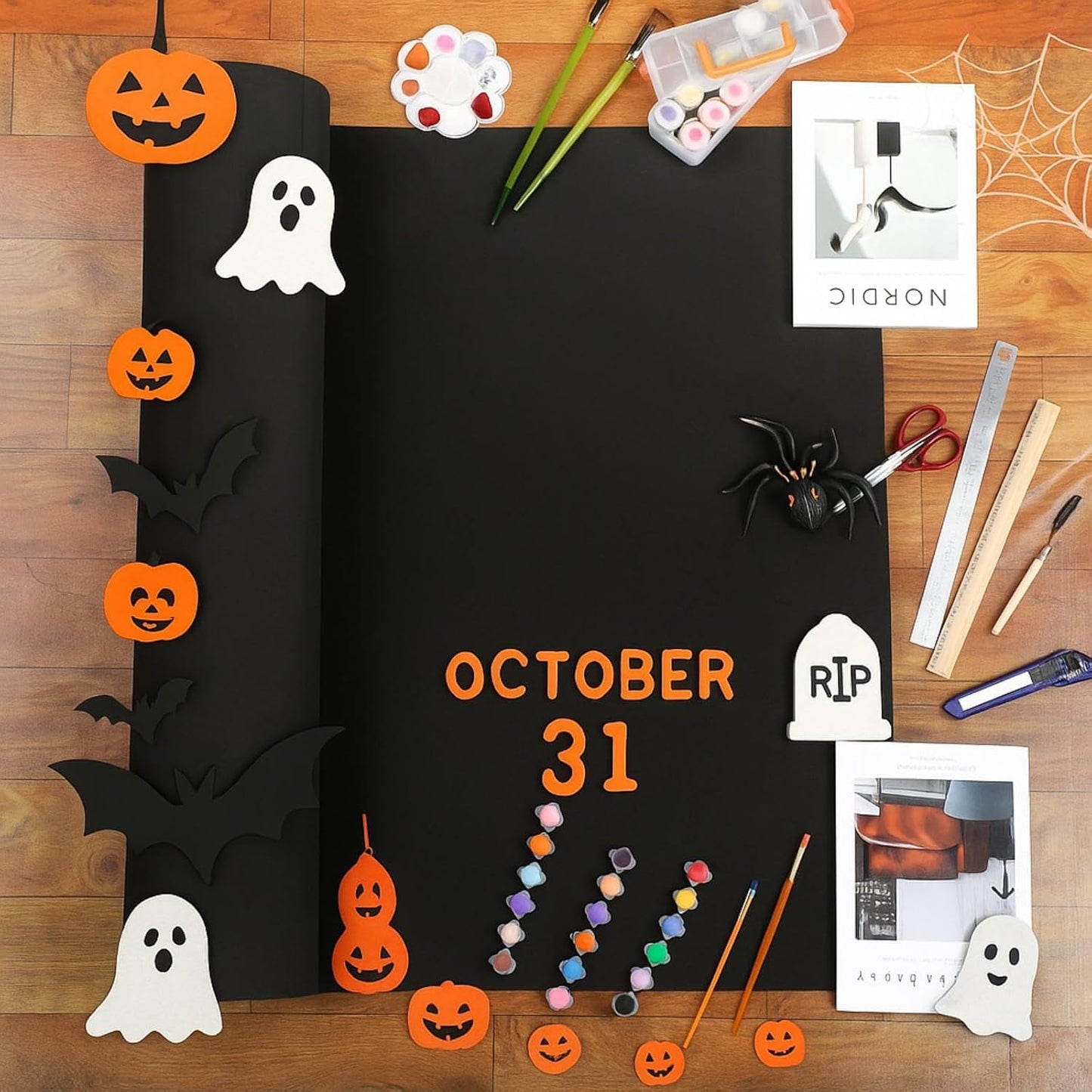 Frienda 35 x 118 Inch EVA Foam Sheet Black EVA Halloween Cosplay Costumes 2 mm Thick Large Foam Padding Roll for Halloween Cosplay Armor DIY Craft Projects