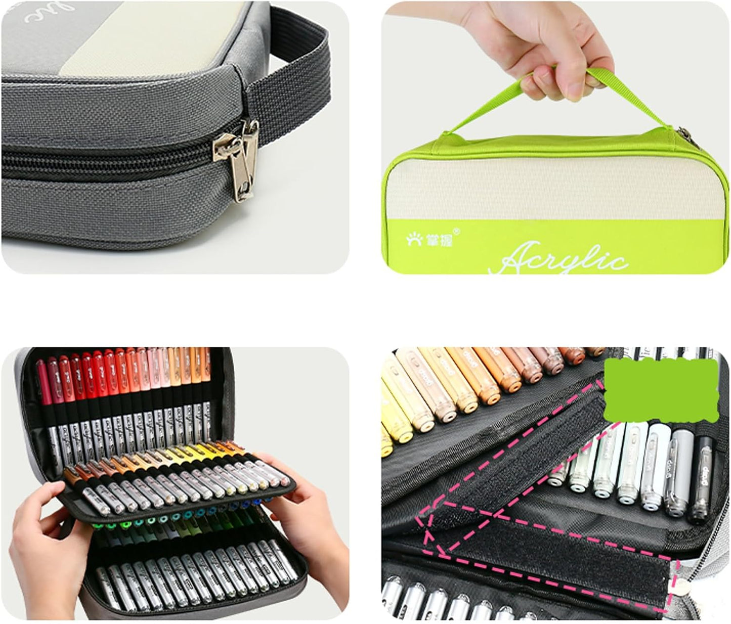 120 Color Acrylic Paint Markers, Brush Tip Acrylic Paint Pens With Visual Ink Window, Fabric Paint Markers for Clothes, Textile - High Coverage on Wood, Glass, Rock - DIY Art Supplies for Kids, Adults