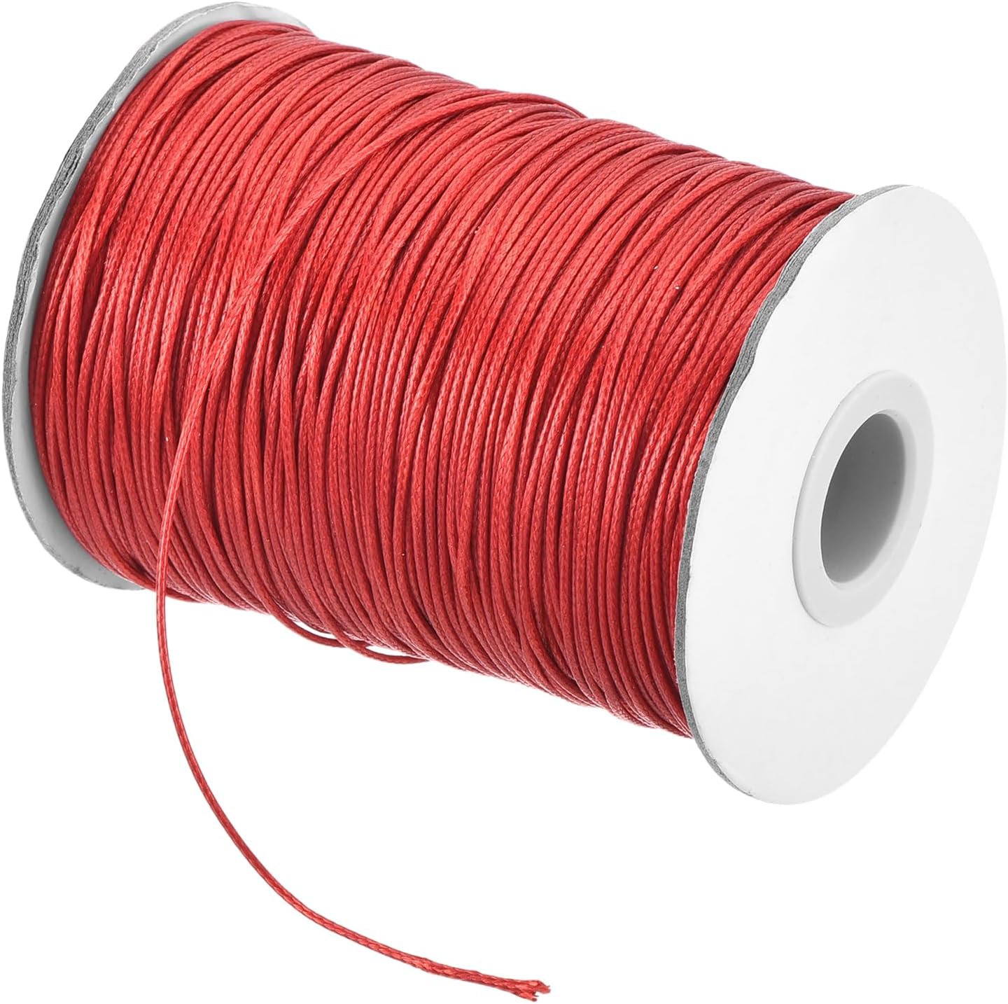 MECCANIXITY Waxed Cord 0.8mm Waxed Polyester Cord 175 Yard Wax String for Bracelet Making,Necklaces, Beading,Jewelry Making and DIY Crafts(Red)