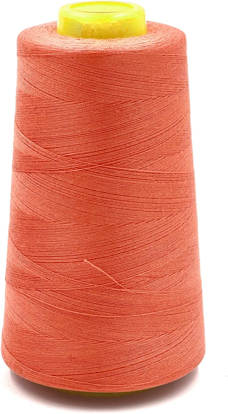 Tortoise 4 Cones of 3000 Yards Each Spool Thread for All Purpose, Quilting, Serger, Overlock Sewing Machines - 100% Polyester - 40S/2 - Watermelon Red