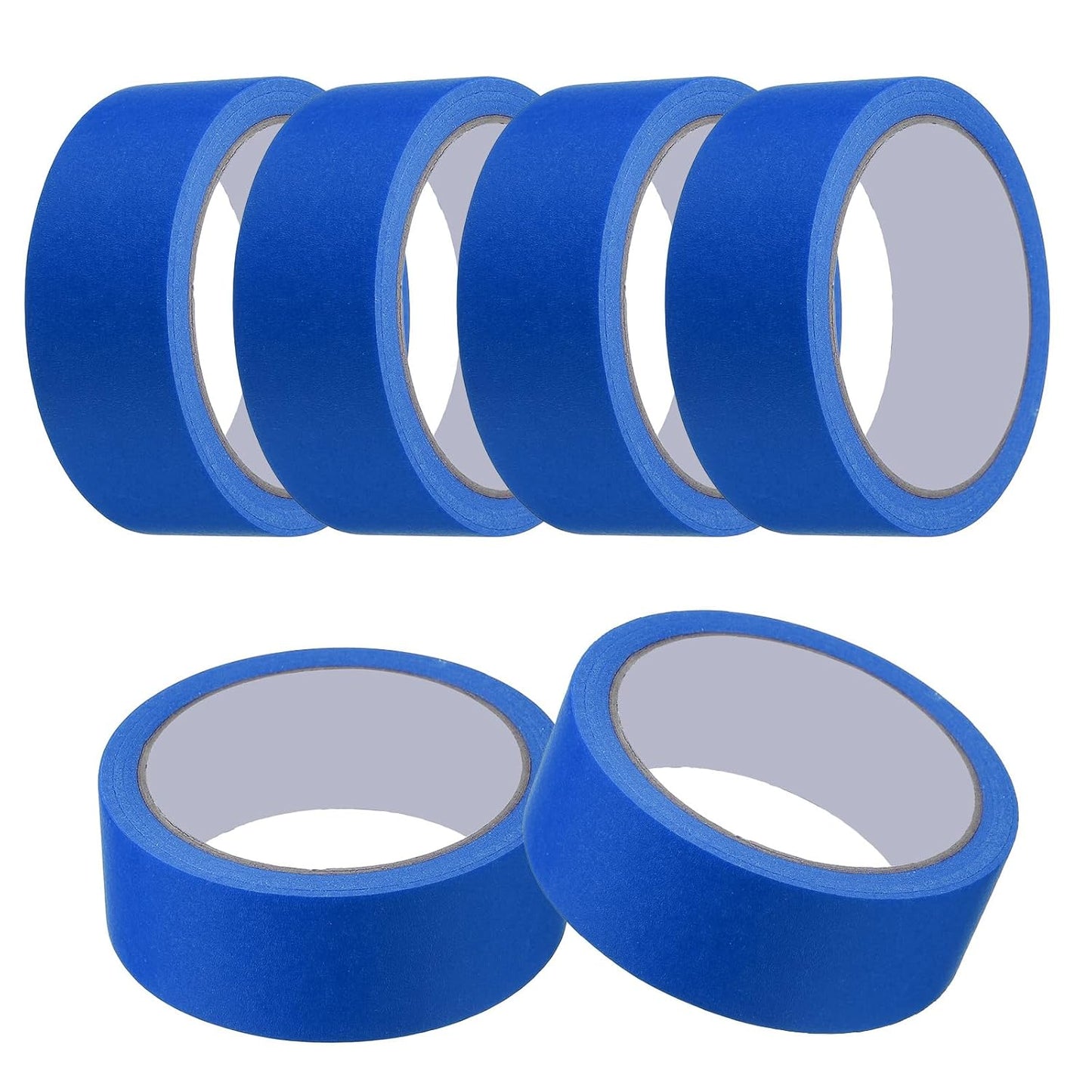 MECCANIXITY Masking Tape 1.4 Inch x 21 Yard Painter's Tape Blue Paint Tapes for DIY Crafts Arts Drawing Decoration Labeling Car Painting Artist Teachers, Pack of 6