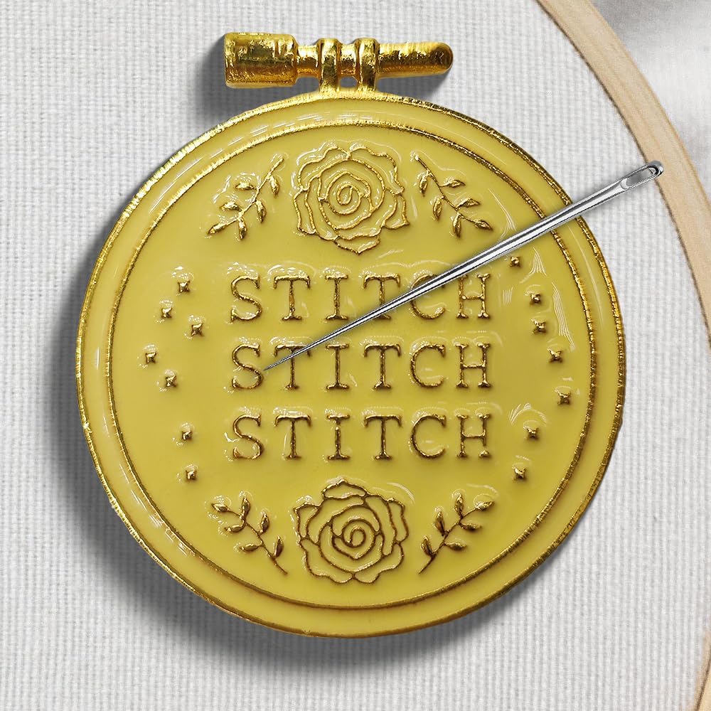 Needle Minder Magnet, Magnetic Needle Minder, Needle Minders Magnetic Cross Stitch Accessories, Magnetic Needle Holder, Life Tree, Butterfly, Cats, Owl, Heart (Gold)