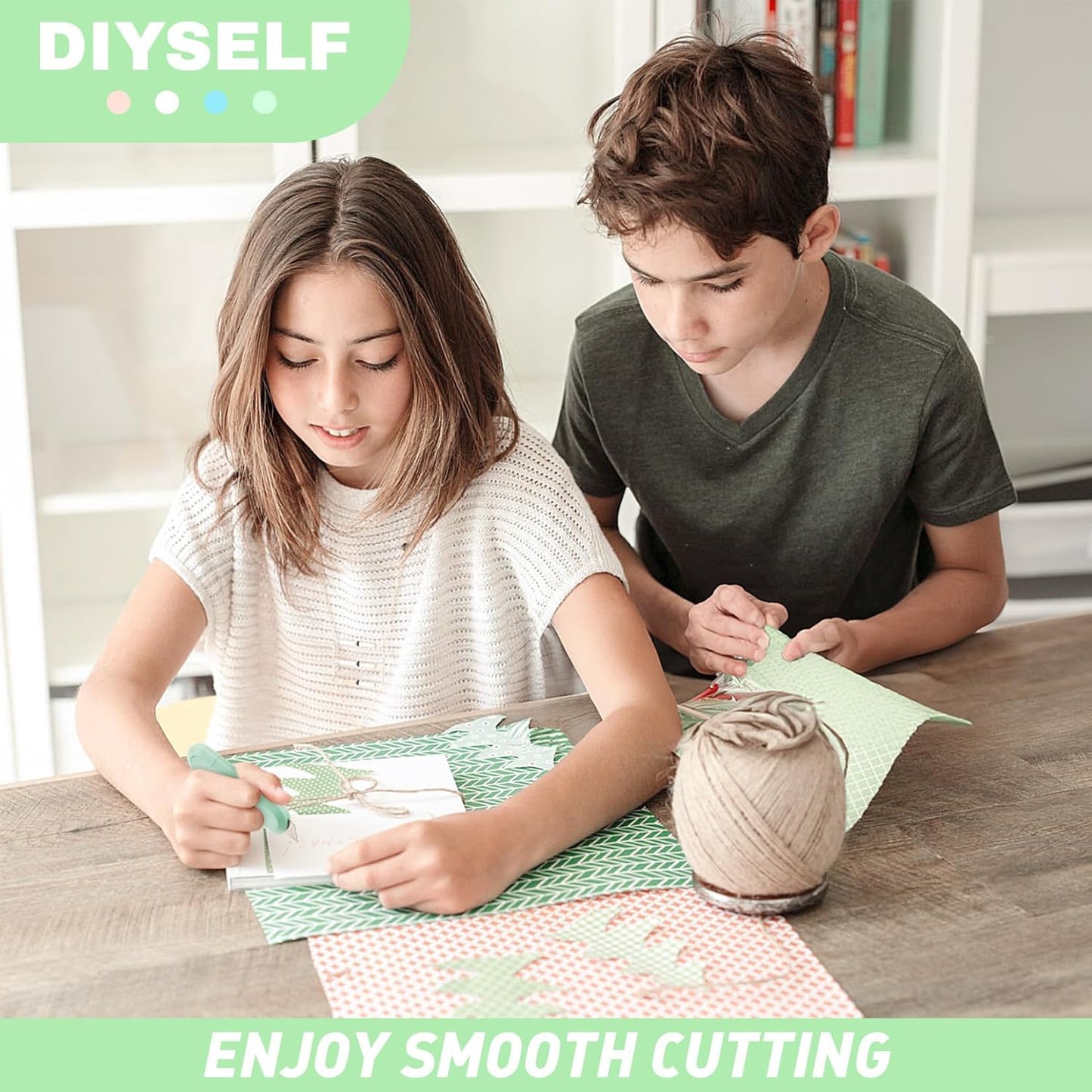 DIYSELF 8 Pack Box Cutter, Box Cutter Retractable Letter Opener, Cute Utility Knife Exacto Knife for School, Razor Knife for Crafts, Paper, Packages, Small Box Cutters Bulk for Women Girls