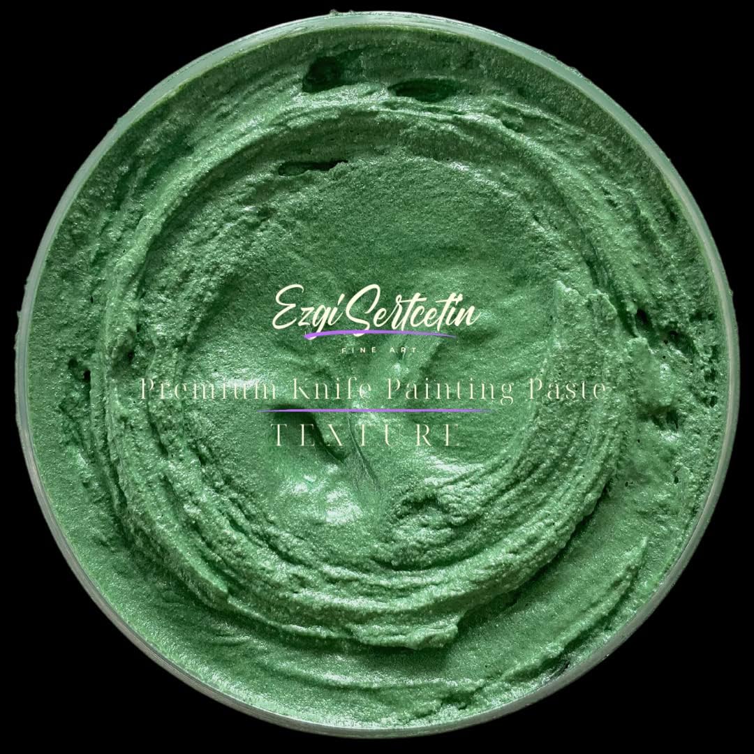 Premium Palette Knife Painting Paste|Texture Paste|Authentic Bright Colors|Ready to Use|Easy to Apply| 6oz (Leaf Green)