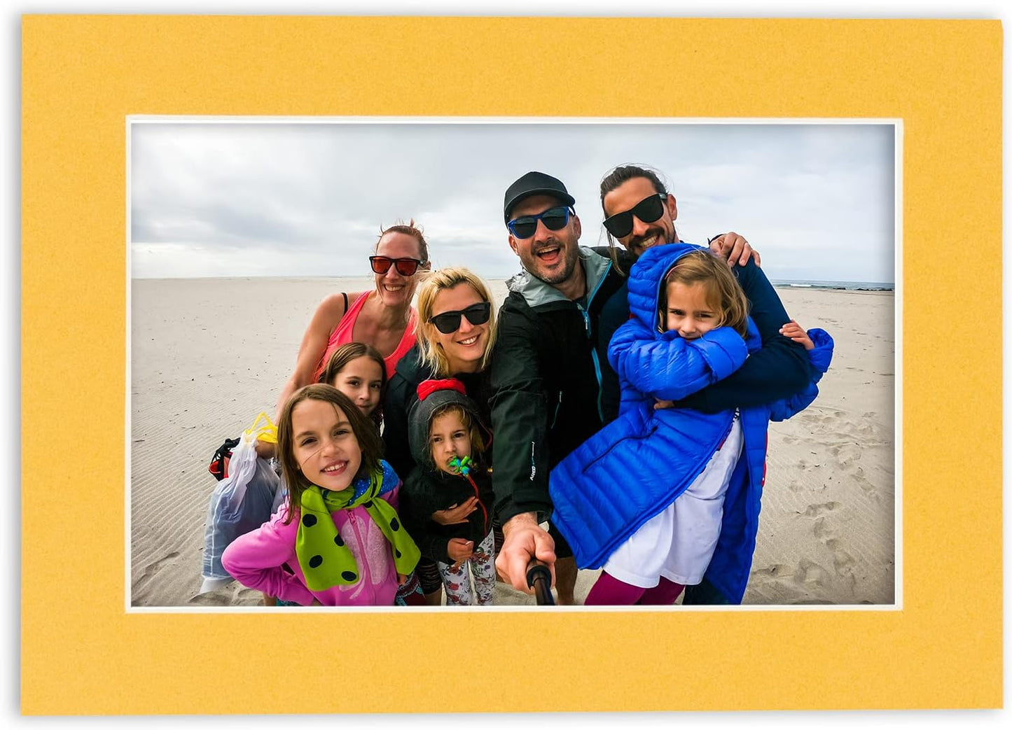 Pack of Ten Acid Free 8x10 Mats Bevel Cut for 6x8 Photos - Topaz Orange Precut Matboards With Backing Boards and Self Seal Photo Mat Bags For Pictures, Photos, Framing - 4-ply Thickness