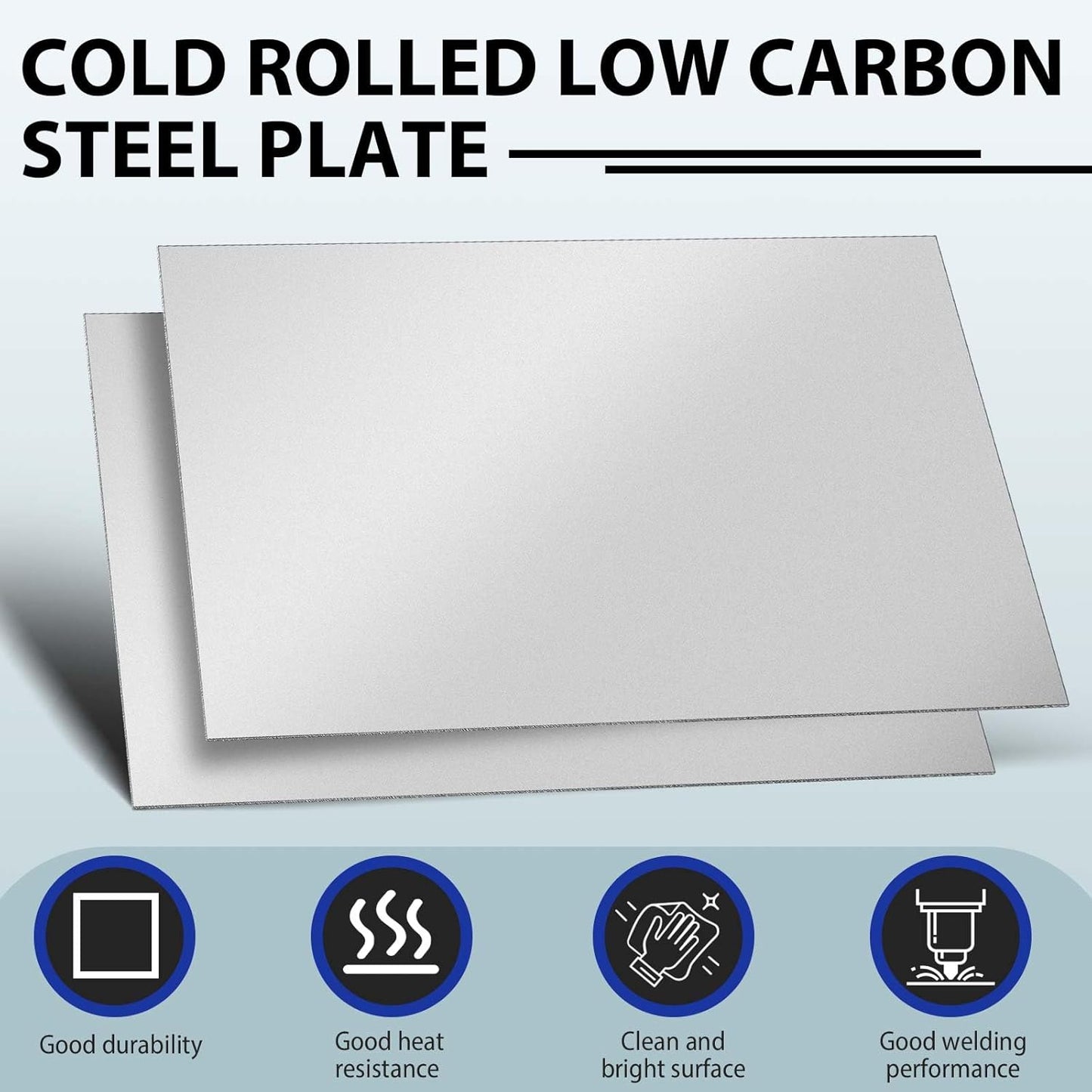 1pcs 16 Gauge 12 x 18 Inch Metal Steel Sheet Steel Plate Mild Carbon Cold Rolled Square Weldable Metal Panels for Outside Industrial DIY Use Projects Weld Accessories