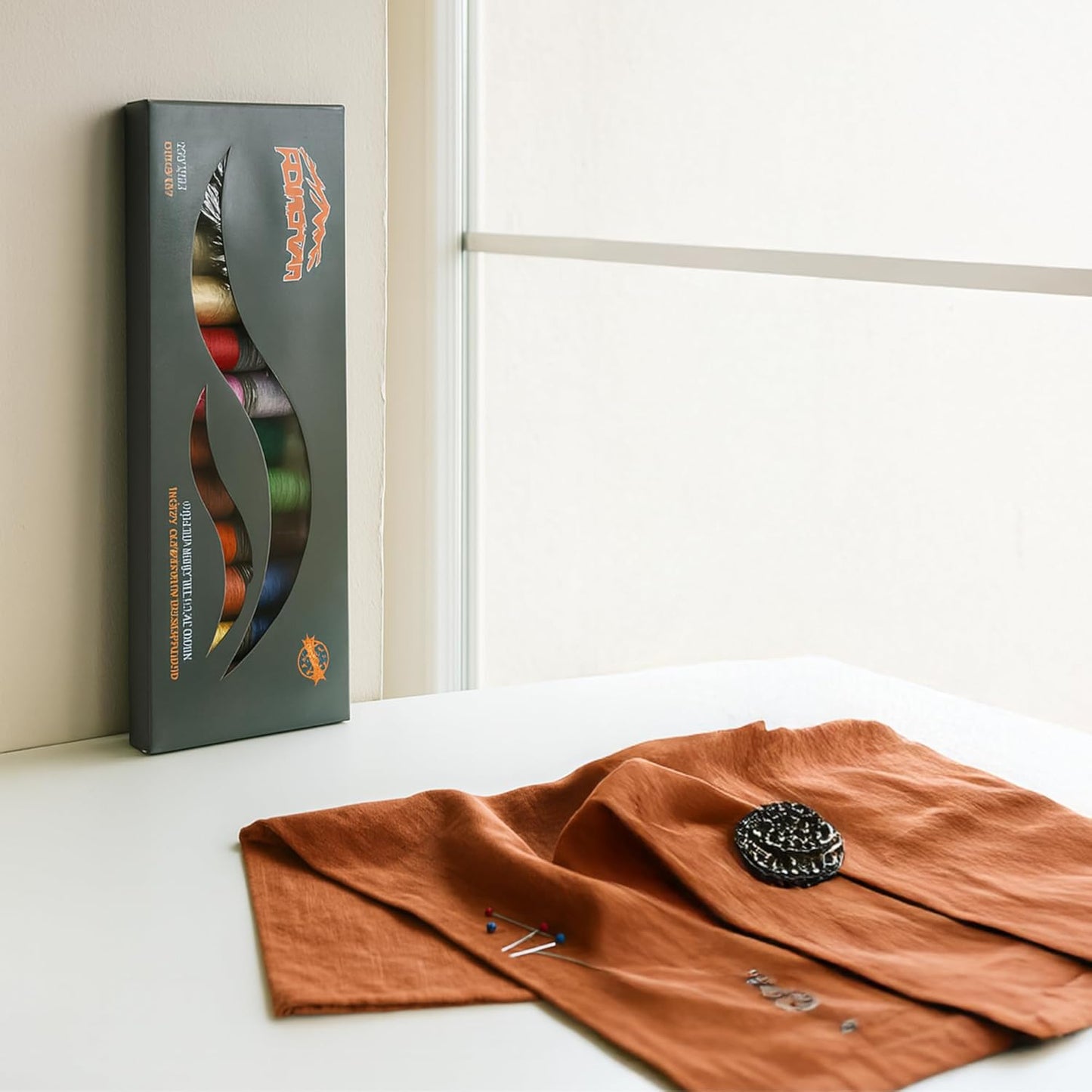 Colorful Serger Sewing Thread - 24 Cones Threads of 500 Yards Each Spool | Sewing Clips Quilting Materials Sewing Machines for Beginners and Heavy-Duty Sewing Machine Threads (24 Color)