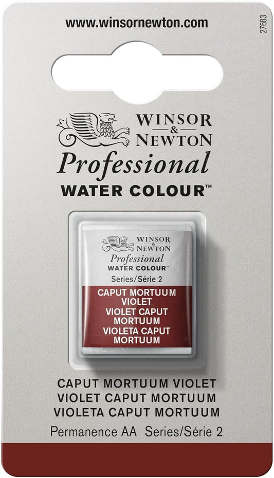 Winsor & Newton Professional Water Colour Paint, Half Pan, Caput Mortuum Violet