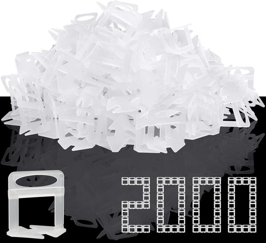 DGSL Tile Leveling System, 2000-Piece 1/16" Tile Spacers Clips Tile Tools, Tile Installation Tools for Professional Ceramic Tile and Stone Installation