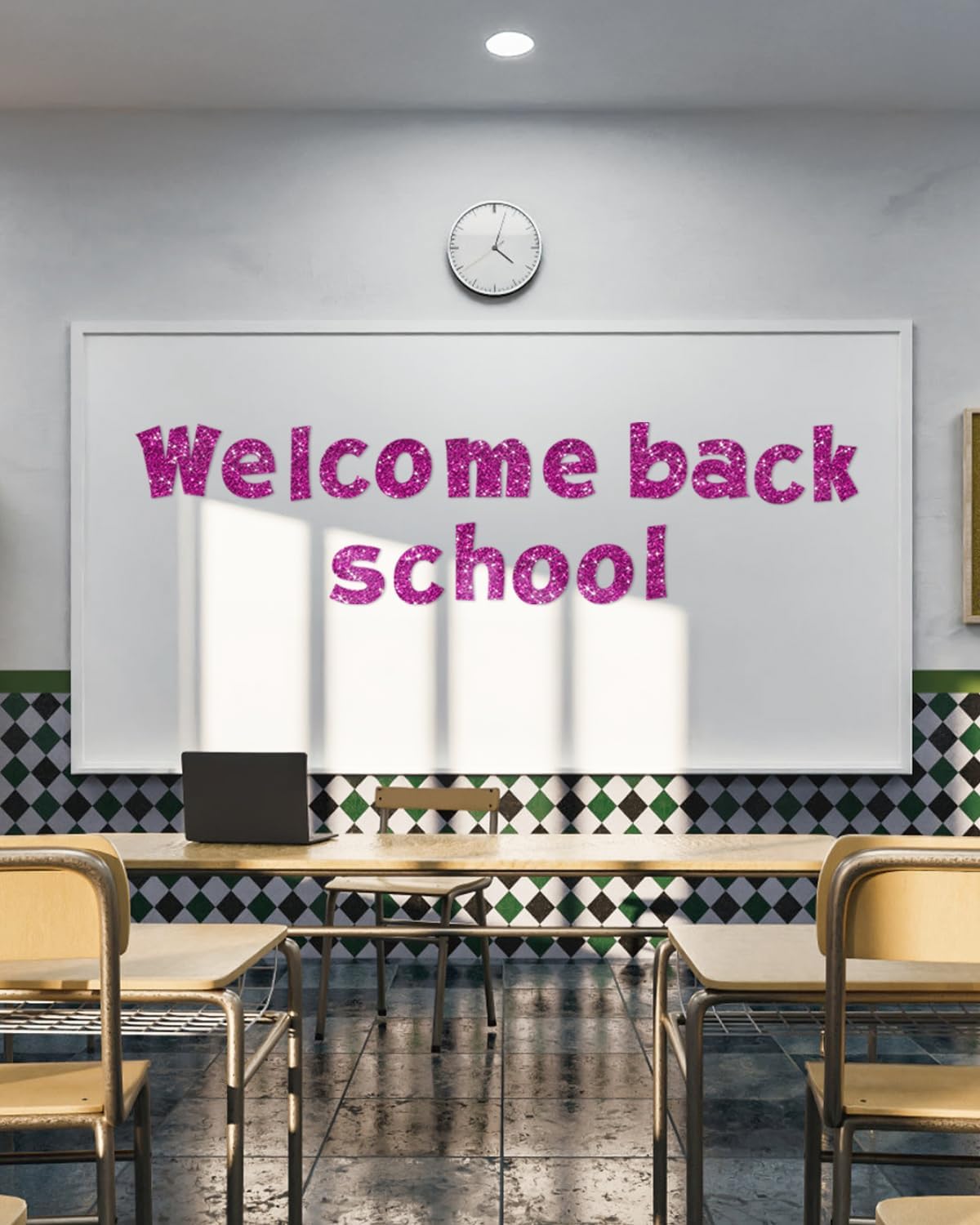 237 Pcs Glitter Bulletin Board Letters, Numbers and Punctuation, Poster Board Letters Alphabet Cut Out Cardboard Letters Accessories for Classroom Display Decorating Supplies 4inch (Hot Pink)