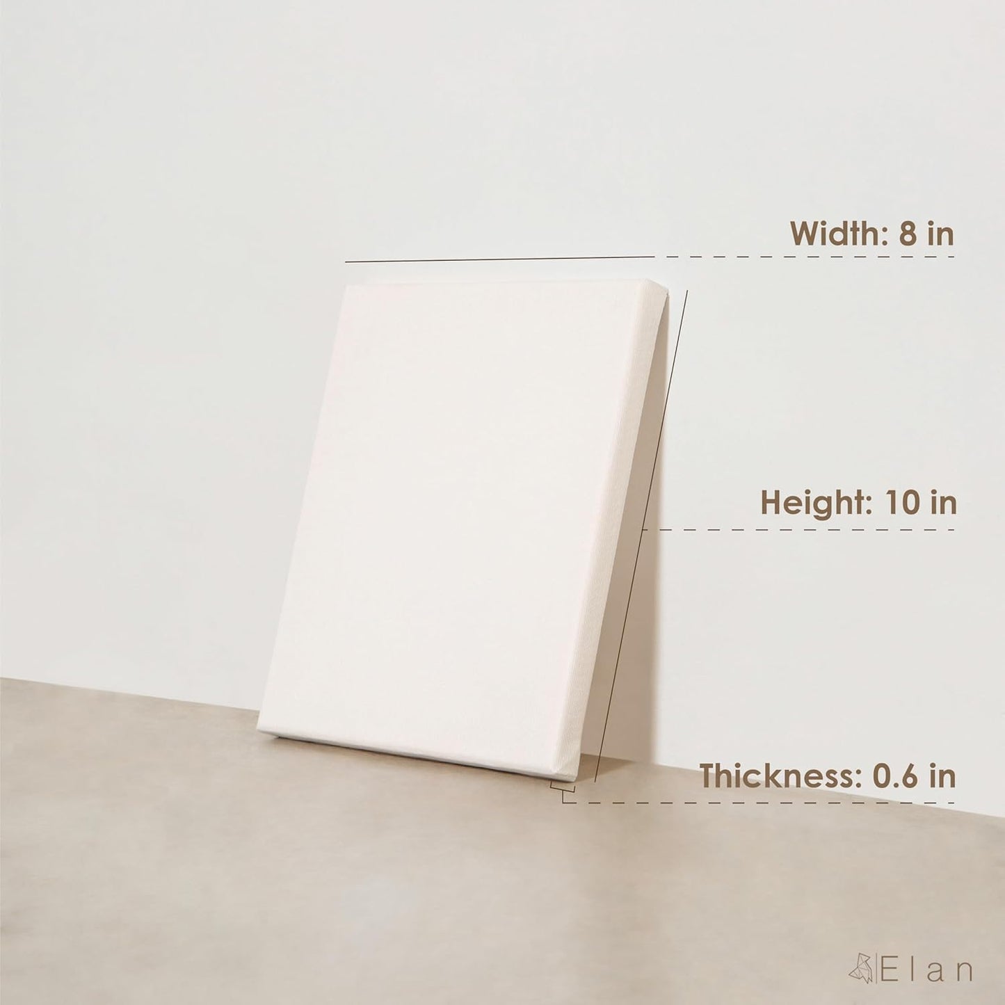 Elan Stretched Canvases 8x10 Inch, 6-Pack Blank Canvases for Painting 8 oz, Triple Primed Stretched Canvas for Painting, 8x10 Canvas Bulk