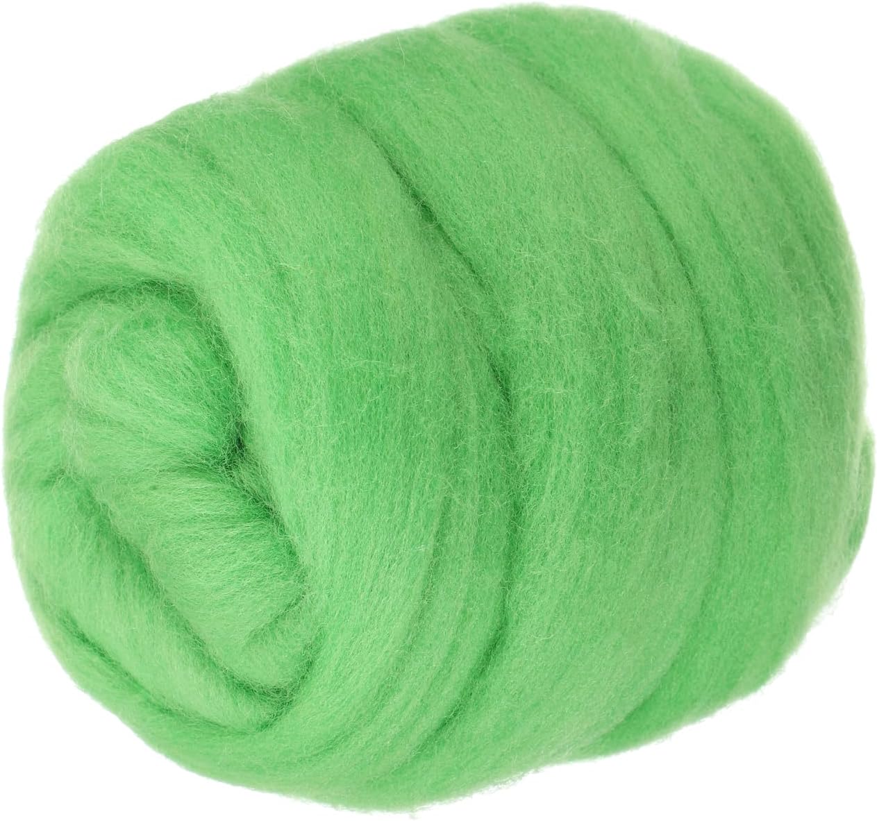 PATIKIL Wool Roving Yarn, 150G/5.3OZ Soft Felting Wool Pure Chunky Roving Yarn Bulk for Needle Felting Knitting Blanket Spinning Weaving DIY Craft, Light Grass Green