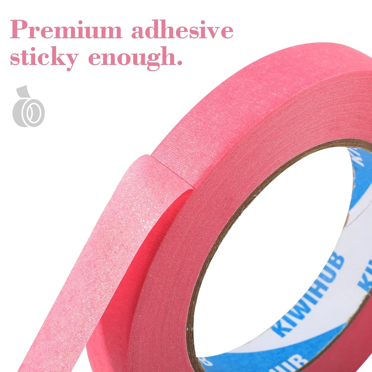 Pink Painter's Tape,1" x 60 Yards - 14 Day Easy Removal Decorative Masking Tape for Painting,Labeling,DIY Crafting,Decoration and School Projects